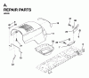 Jonsered LRH13 (954003421) - 36" Lawn & Garden Tractor (1996-01) Ersatzteile HOOD