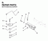 Jonsered LRH13 (954003421) - 36" Lawn & Garden Tractor (1996-01) Ersatzteile SECTOR GEAR / AXLE SUPPORT