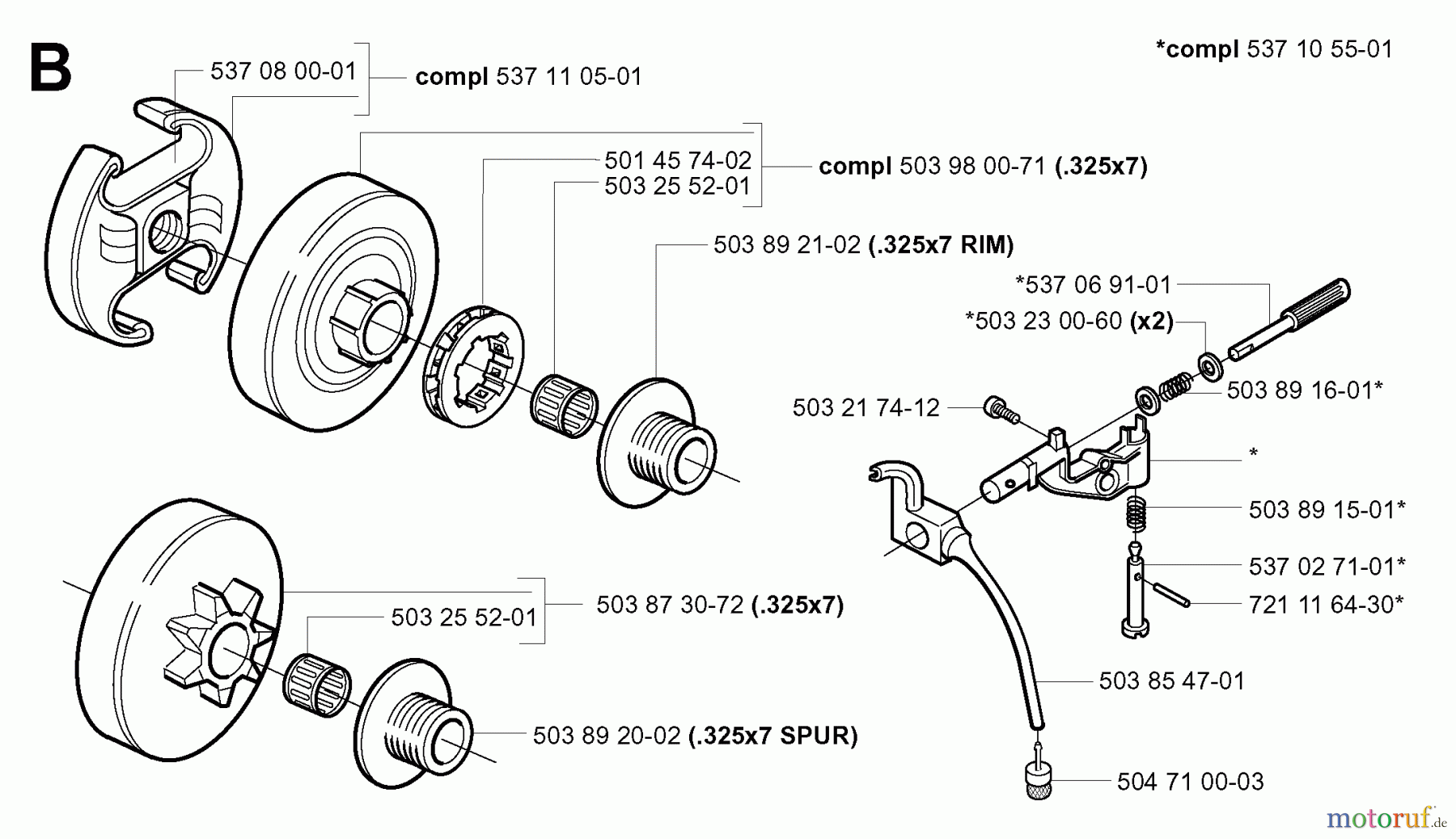  Jonsered Motorsägen CS2147 EPA - Jonsered Chainsaw (2004-03) CLUTCH OIL PUMP