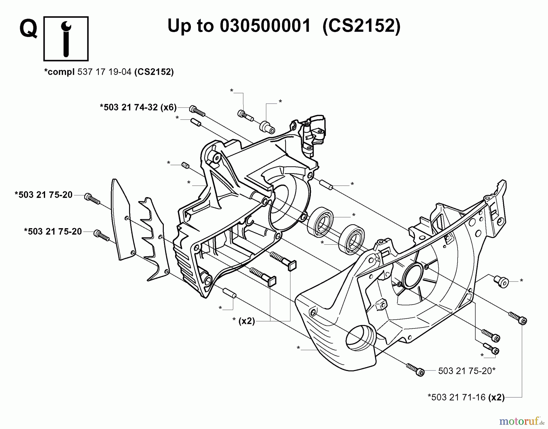  Jonsered Motorsägen CS2147 - Jonsered Chainsaw (2004-03) CRANKCASE #2
