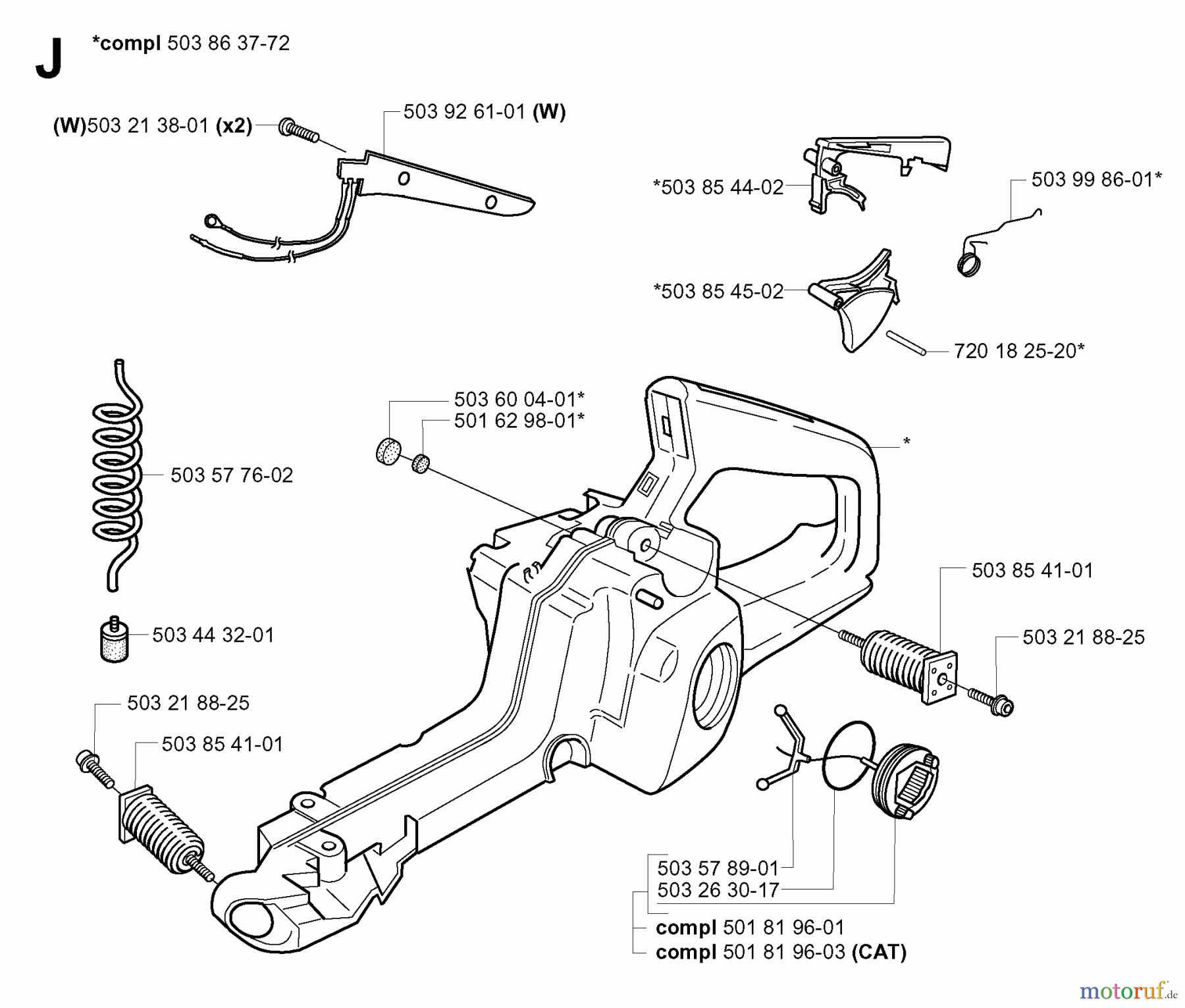  Jonsered Motorsägen CS2147 - Jonsered Chainsaw (2004-03) FUEL TANK