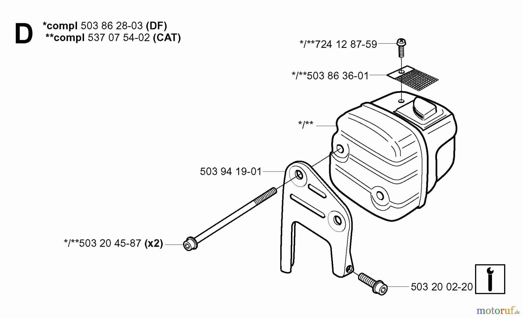  Jonsered Motorsägen CS2147 EPA - Jonsered Chainsaw (2004-03) MUFFLER