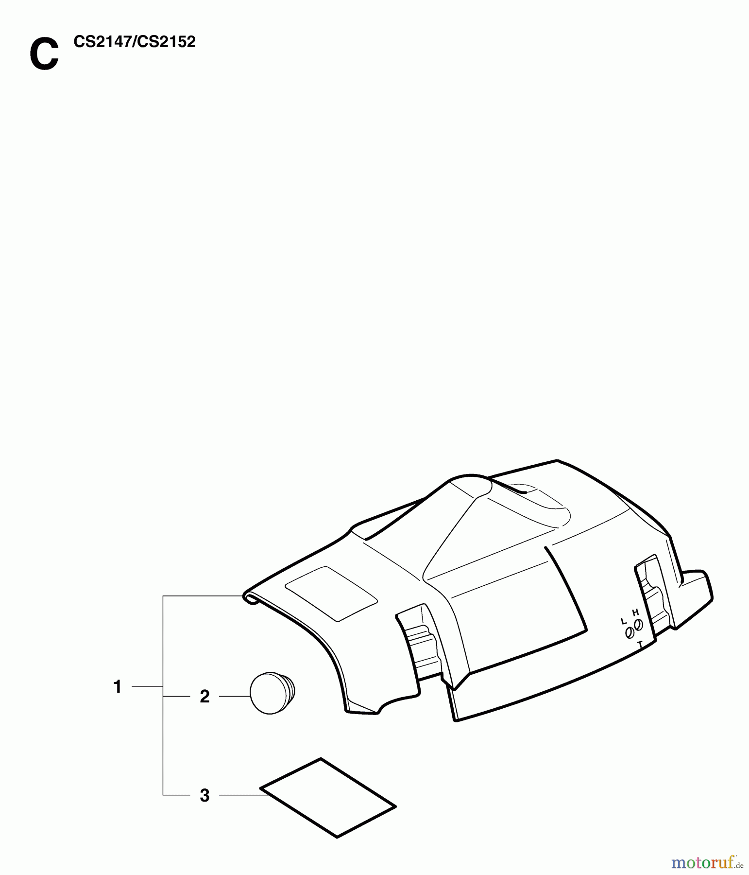 Jonsered Motorsägen CS2152 - Jonsered Chainsaw (2007-04) CYLINDER COVER