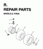 Jonsered LRH13 (954003421) - 36" Lawn & Garden Tractor (1996-01) Ersatzteile WHEELS TIRES