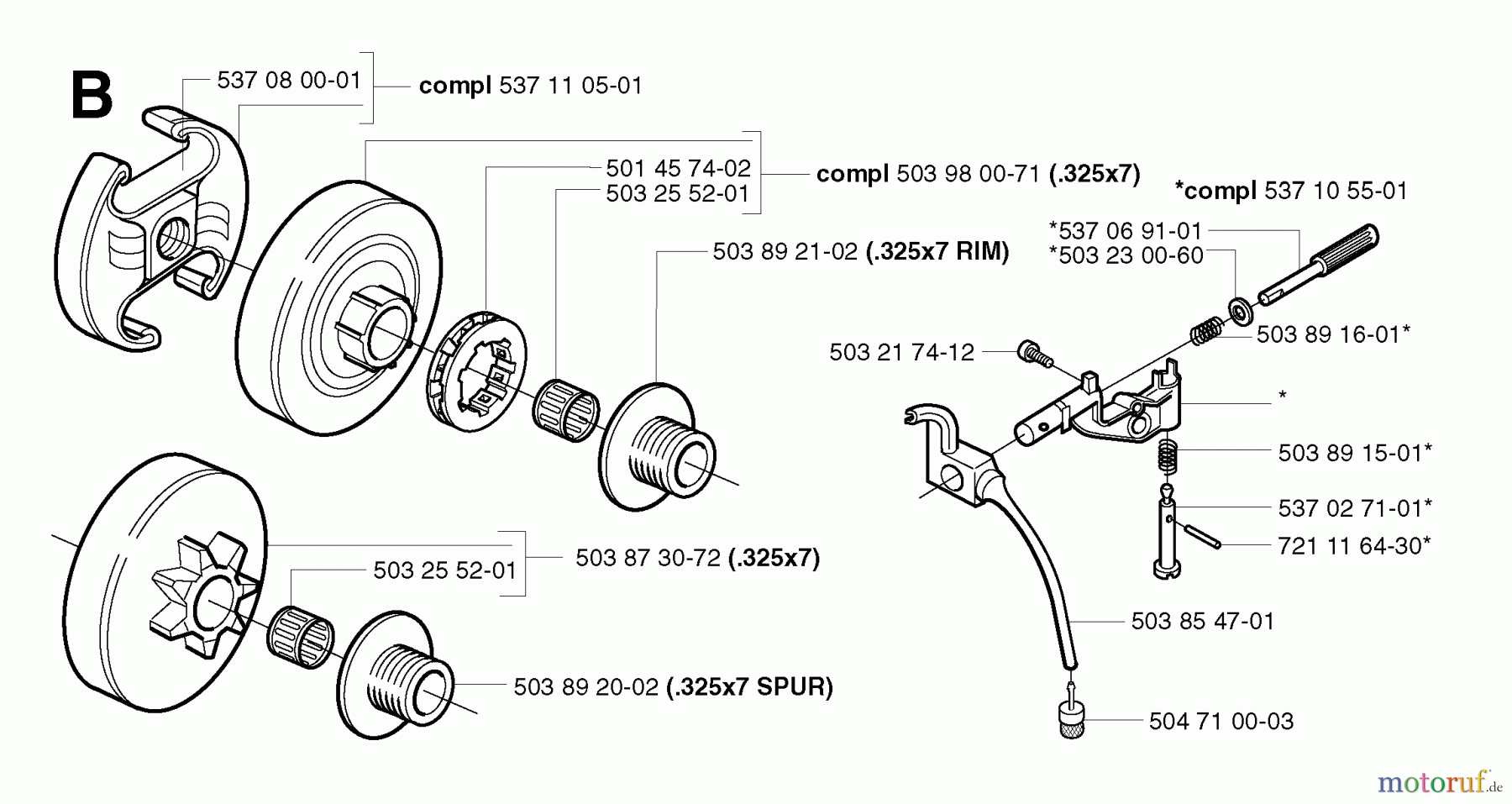  Jonsered Motorsägen CS2152 - Jonsered Chainsaw (2002-09) CLUTCH OIL PUMP