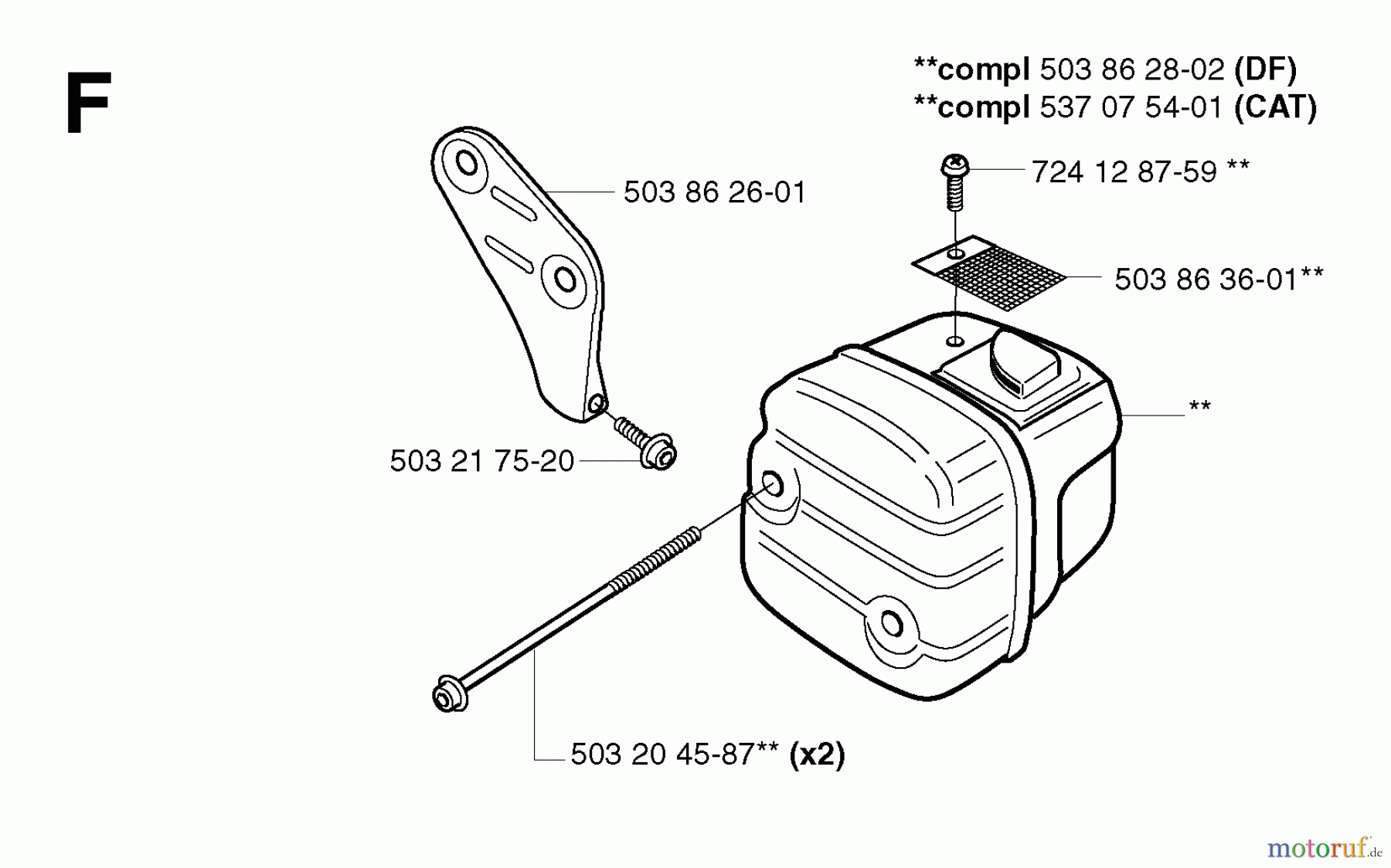  Jonsered Motorsägen CS2152 - Jonsered Chainsaw (2002-09) MUFFLER