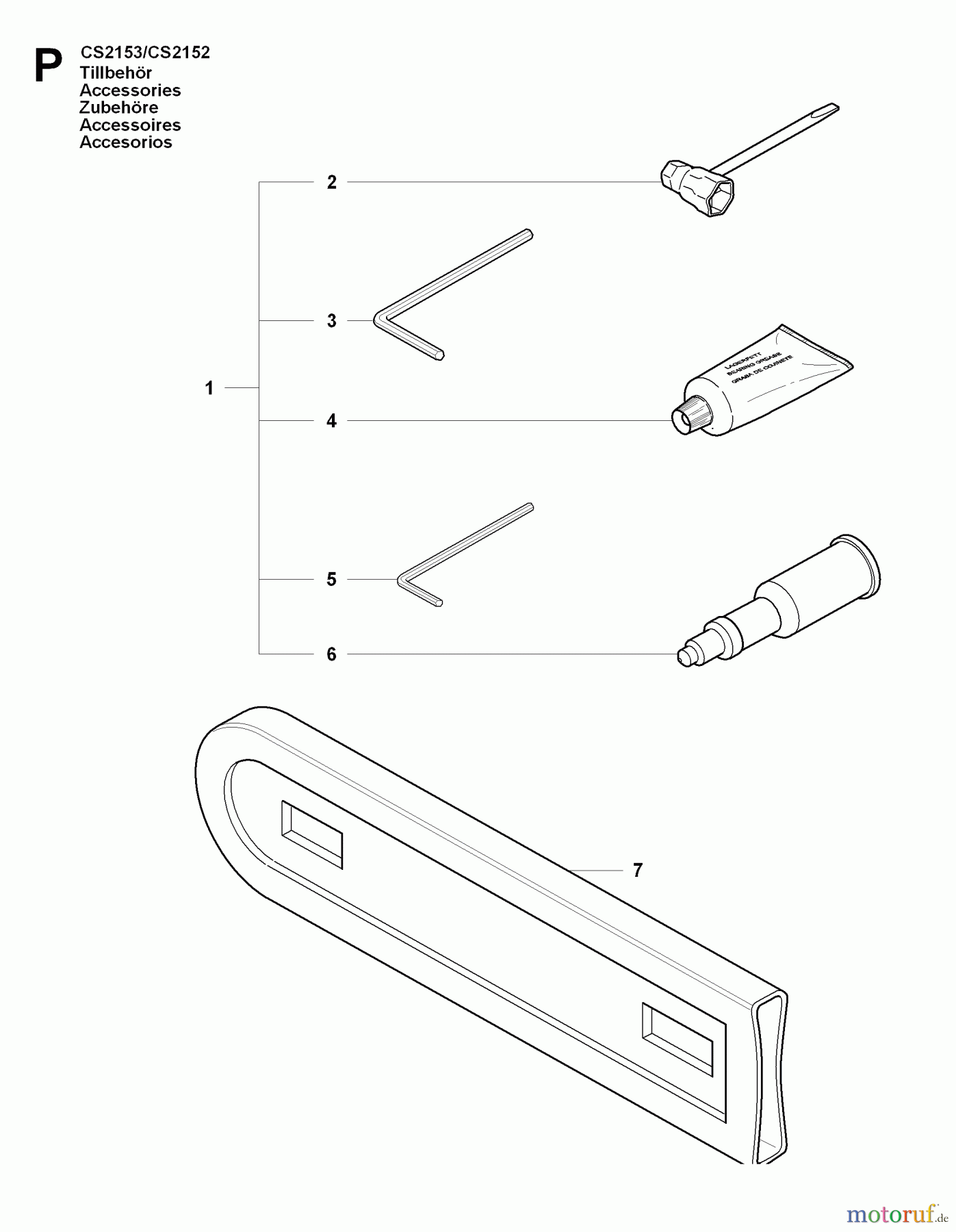 Jonsered Motorsägen CS2152 - Jonsered Chainsaw (2007-08) ACCESSORIES