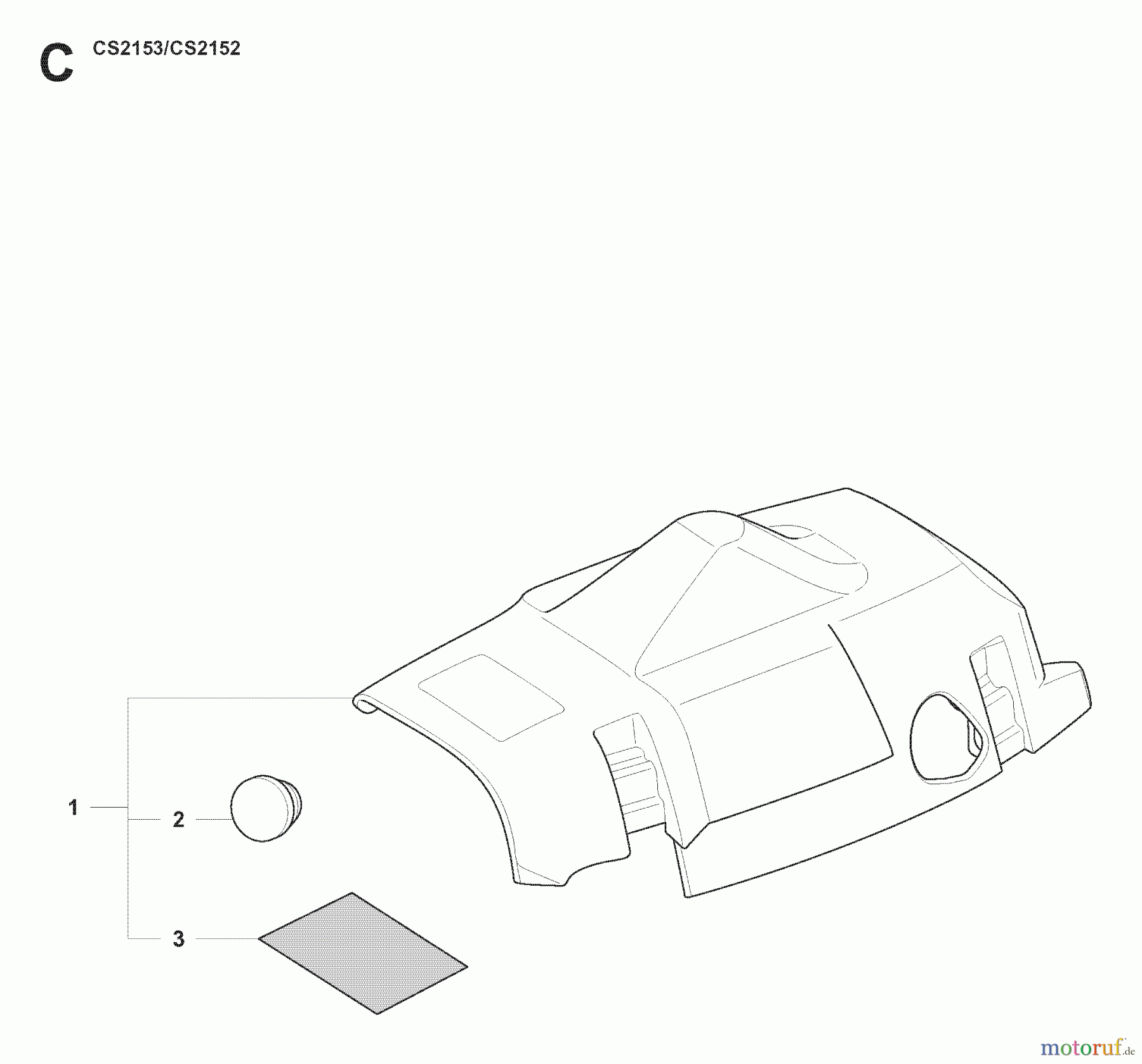 Jonsered Motorsägen CS2153 - Jonsered Chainsaw (2007-08) CYLINDER COVER