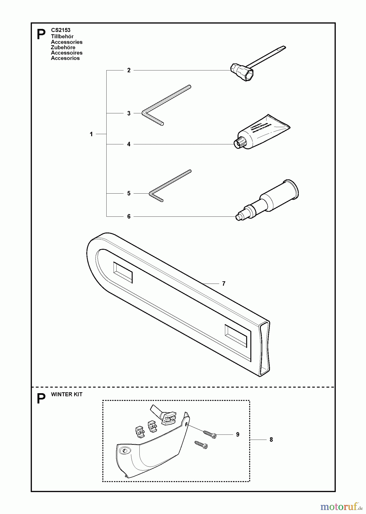 Jonsered Motorsägen CS2153 - Jonsered Chainsaw (2011-05) ACCESSORIES