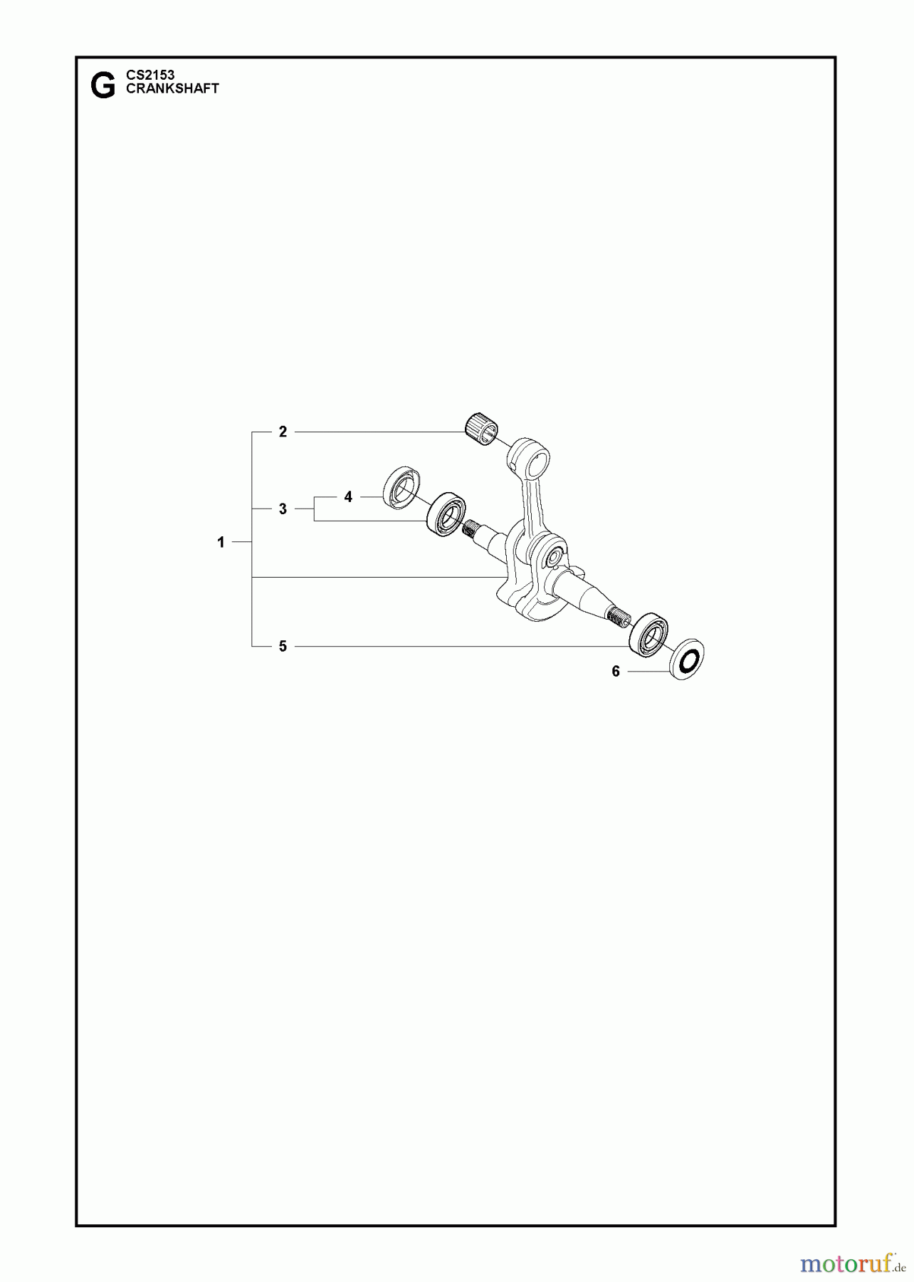  Jonsered Motorsägen CS2153 - Jonsered Chainsaw (2011-05) CRANKSHAFT