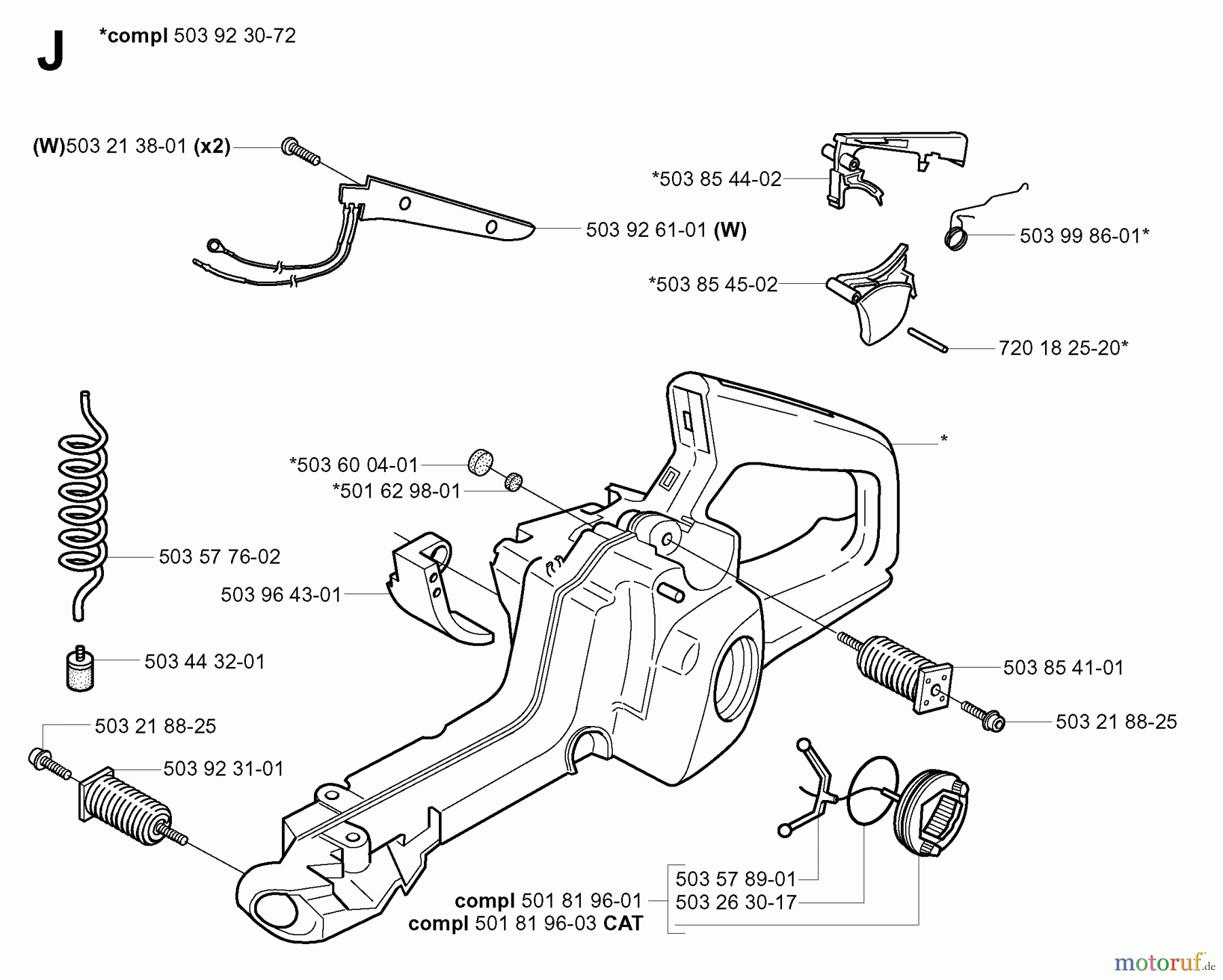  Jonsered Motorsägen CS2156 - Jonsered Chainsaw (2003-11) FUEL TANK