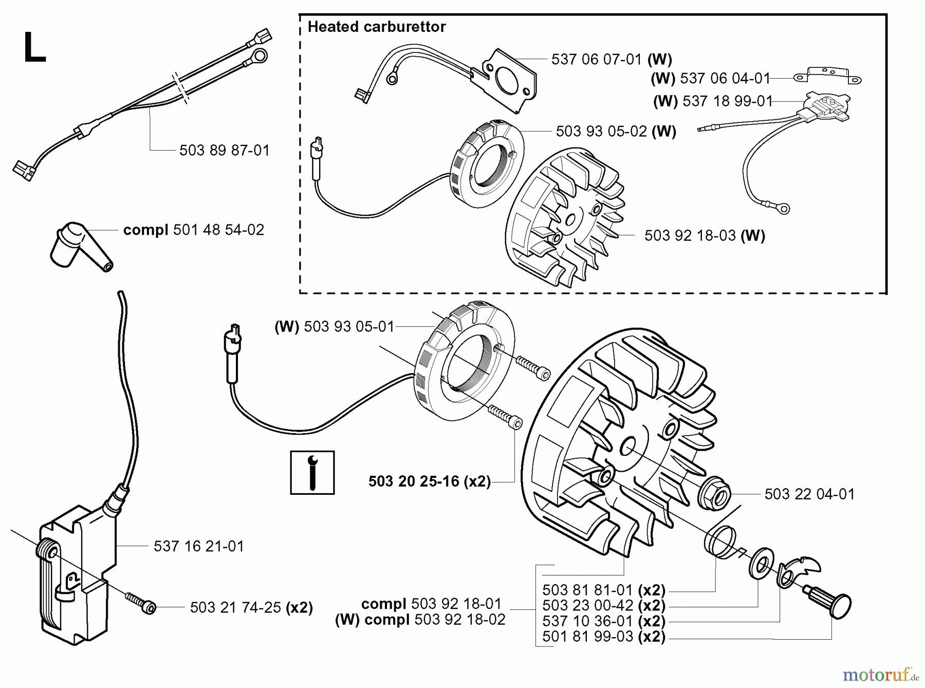 Jonsered Motorsägen CS2156 - Jonsered Chainsaw (2003-11) IGNITION SYSTEM