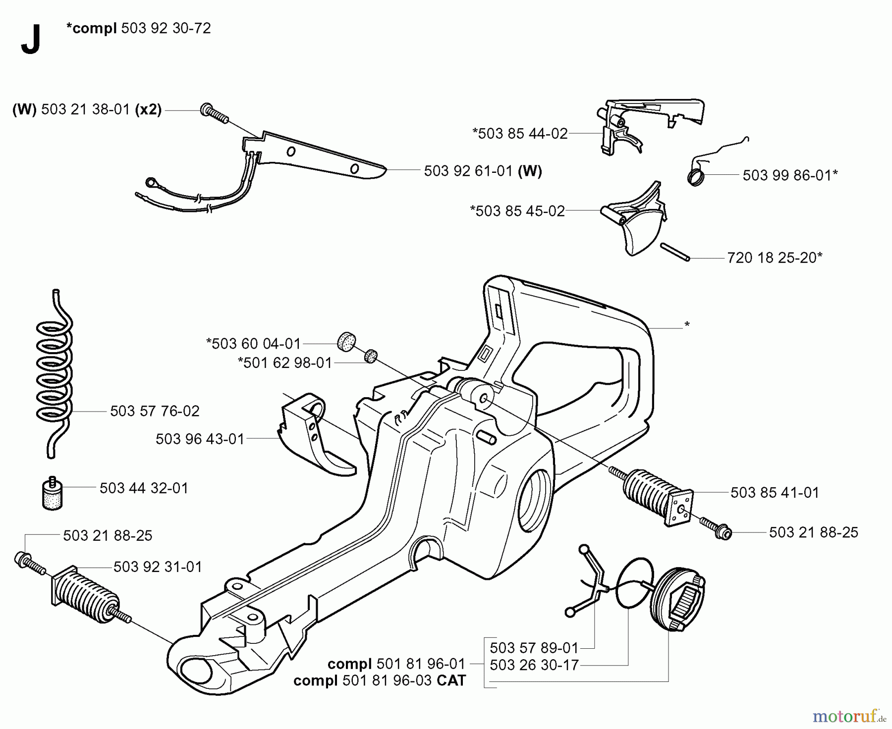  Jonsered Motorsägen CS2156 EPA - Jonsered Chainsaw (2004-05) FUEL TANK