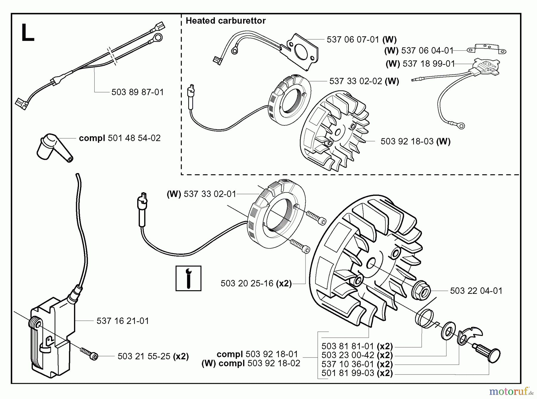 Jonsered Motorsägen CS2159 - Jonsered Chainsaw (2005-02) IGNITION SYSTEM