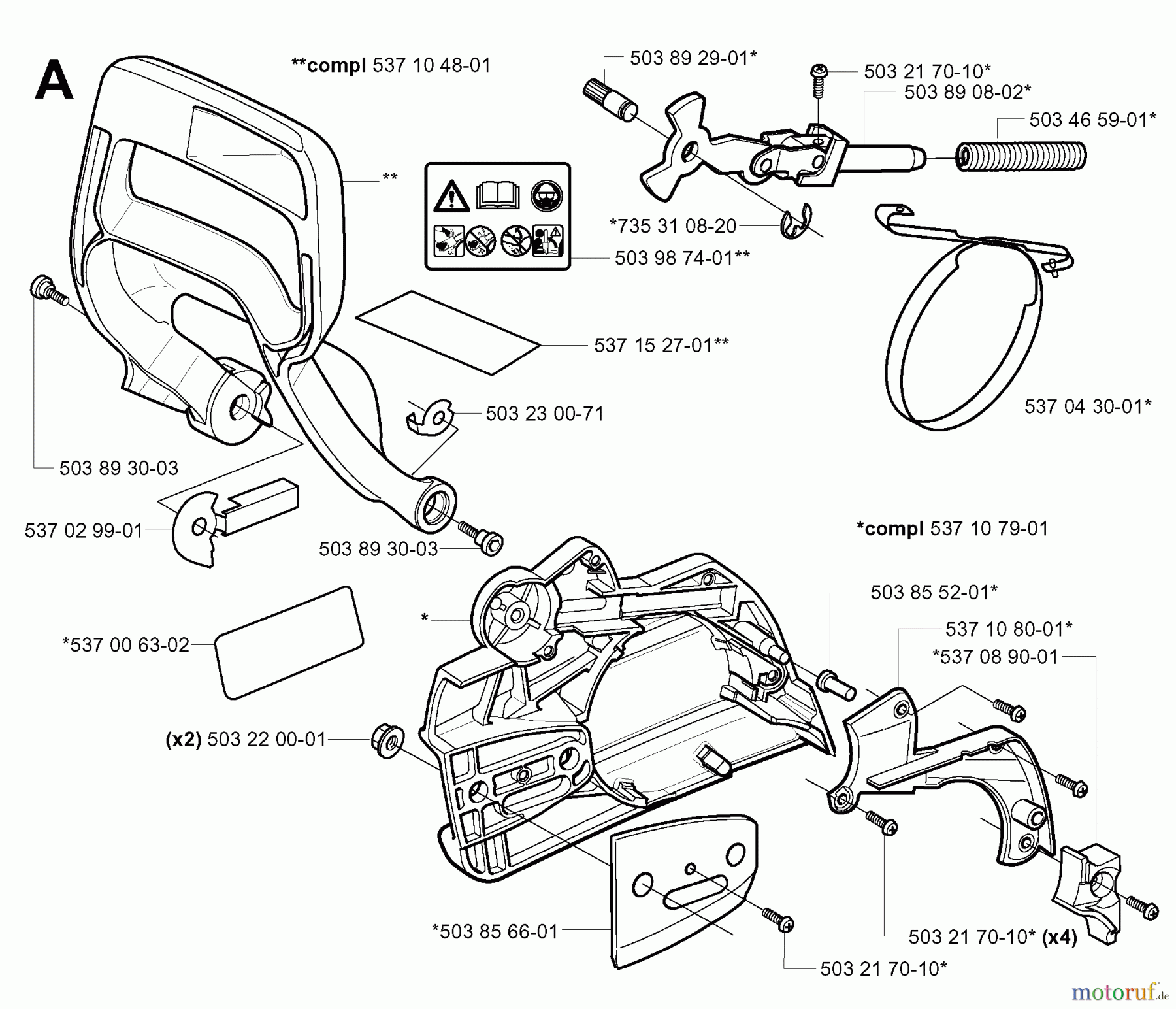 Jonsered Motorsägen CS2156 EPA - Jonsered Chainsaw (2006-02) CHAIN BRAKE CLUTCH COVER