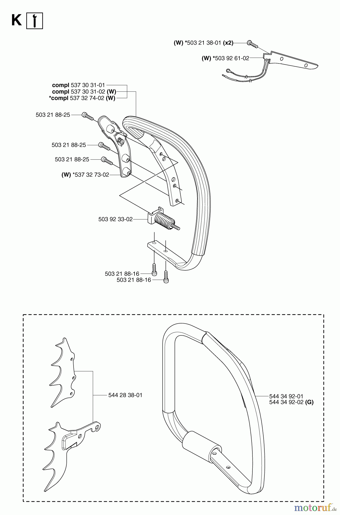 Jonsered Motorsägen CS2156 - Jonsered Chainsaw (2007-03) HANDLE #2