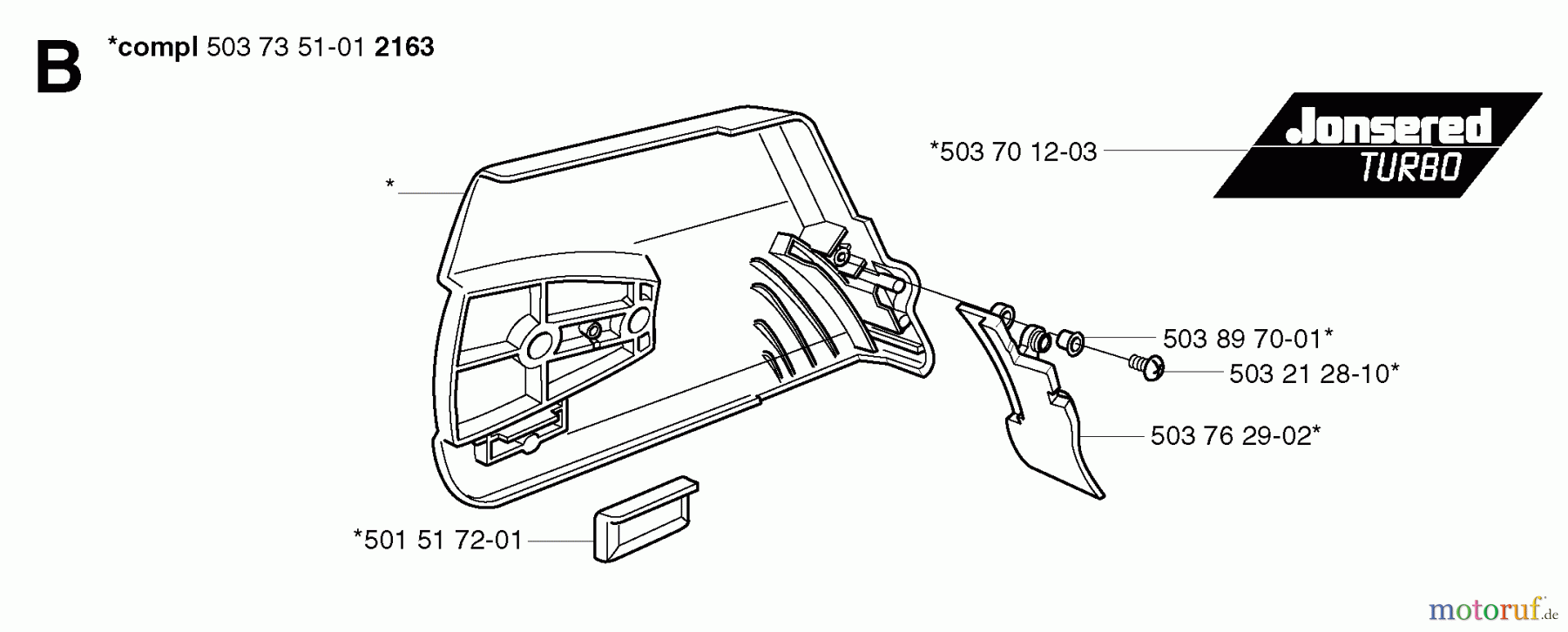 Jonsered Motorsägen CS2171 EPA - Jonsered Chainsaw (2003-05) CLUTCH COVER