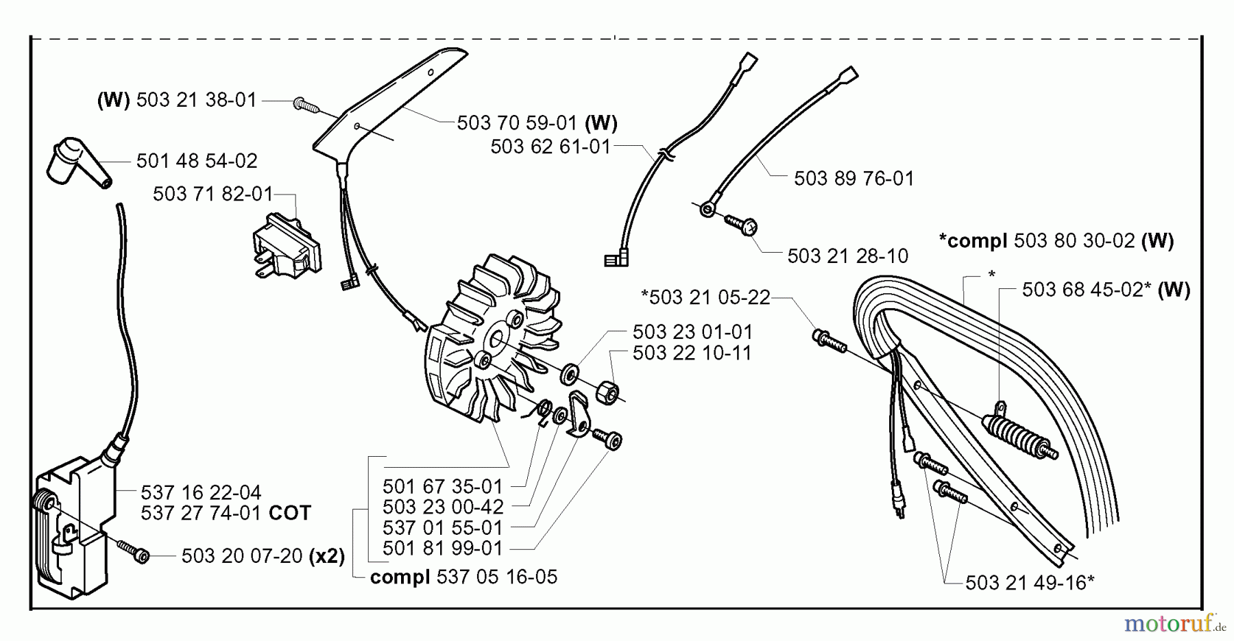 Jonsered Motorsägen CS2171 EPA - Jonsered Chainsaw (2005-05) IGNITION SYSTEM