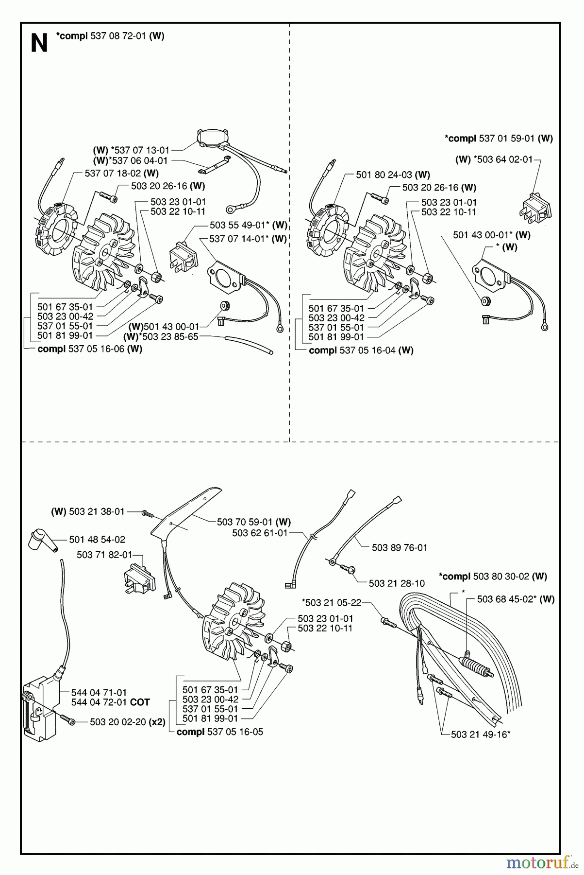 Jonsered Motorsägen CS2171 EPA - Jonsered Chainsaw (2007-01) IGNITION SYSTEM