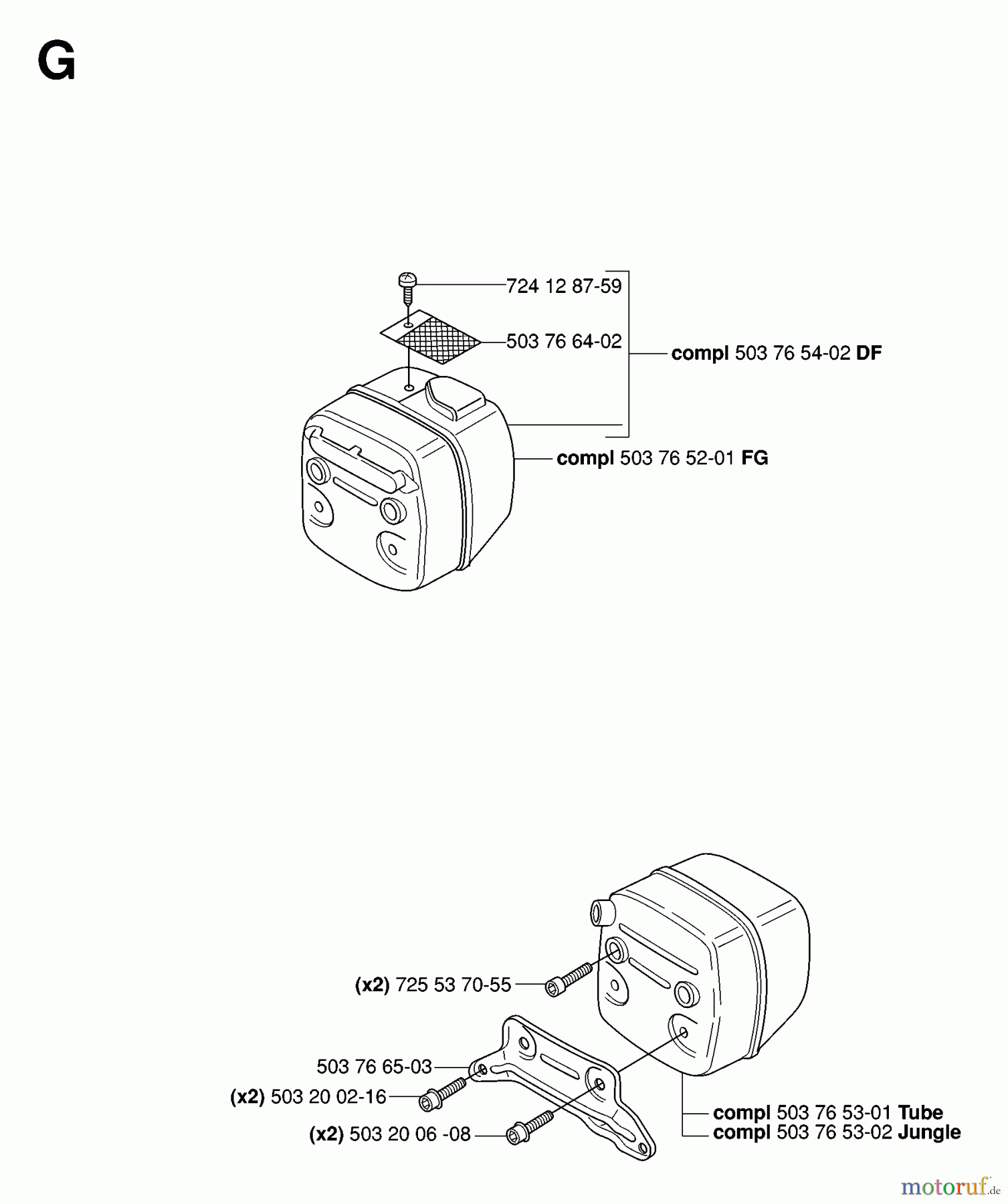  Jonsered Motorsägen CS2171 EPA - Jonsered Chainsaw (2007-01) MUFFLER