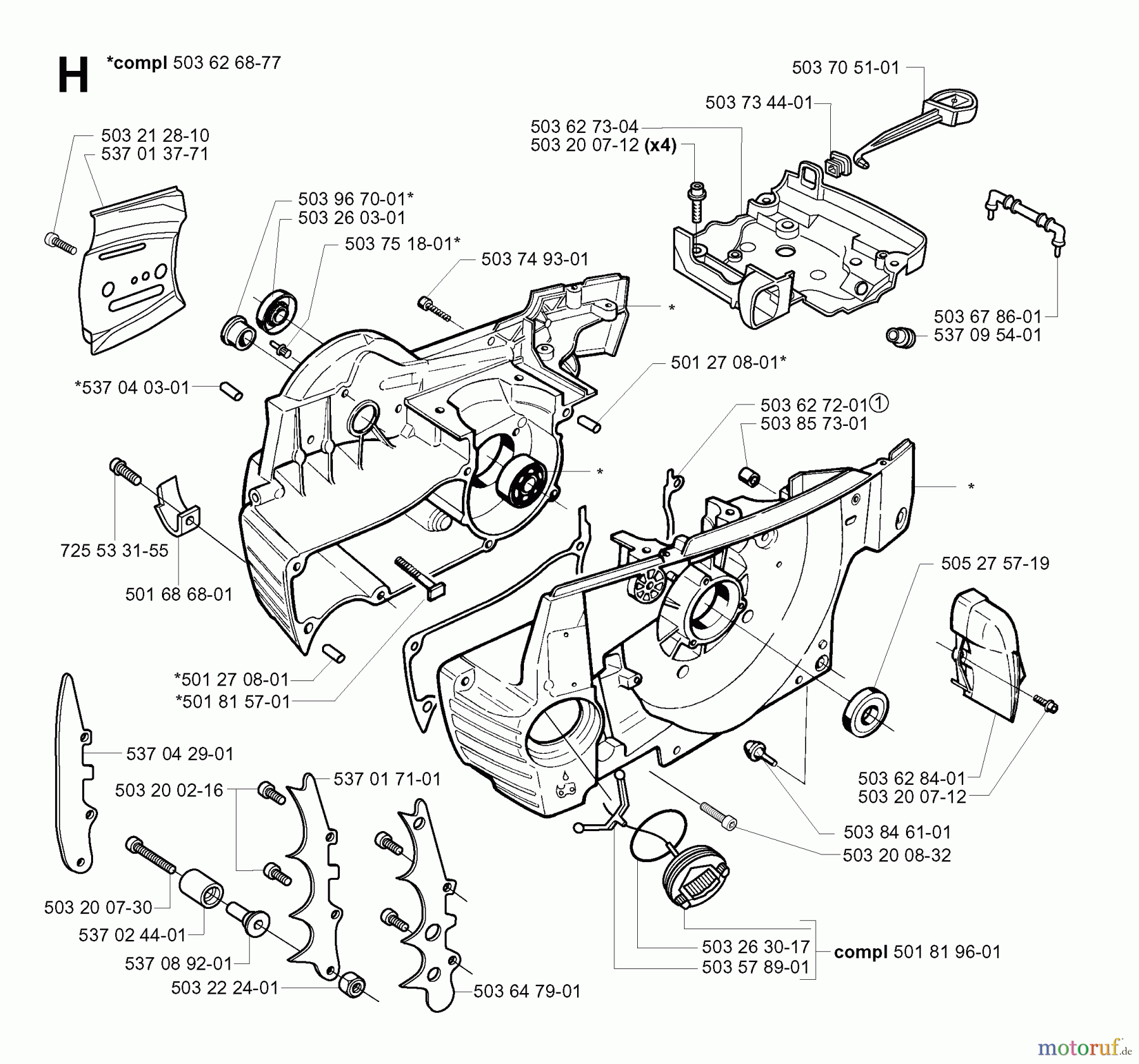 Jonsered Motorsägen CS2165 EPA - Jonsered Chainsaw (2003-06) CRANKCASE