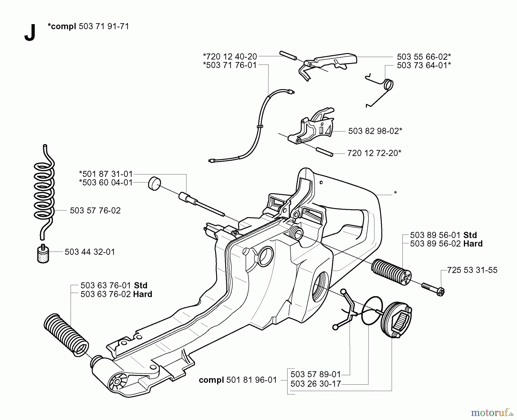 Jonsered Motorsägen CS2165 - Jonsered Chainsaw (2003-06) FUEL TANK