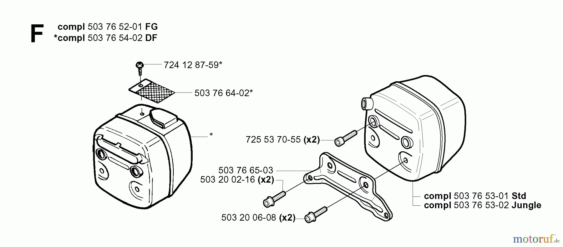 Jonsered Motorsägen CS2165 EPA - Jonsered Chainsaw (2003-06) MUFFLER