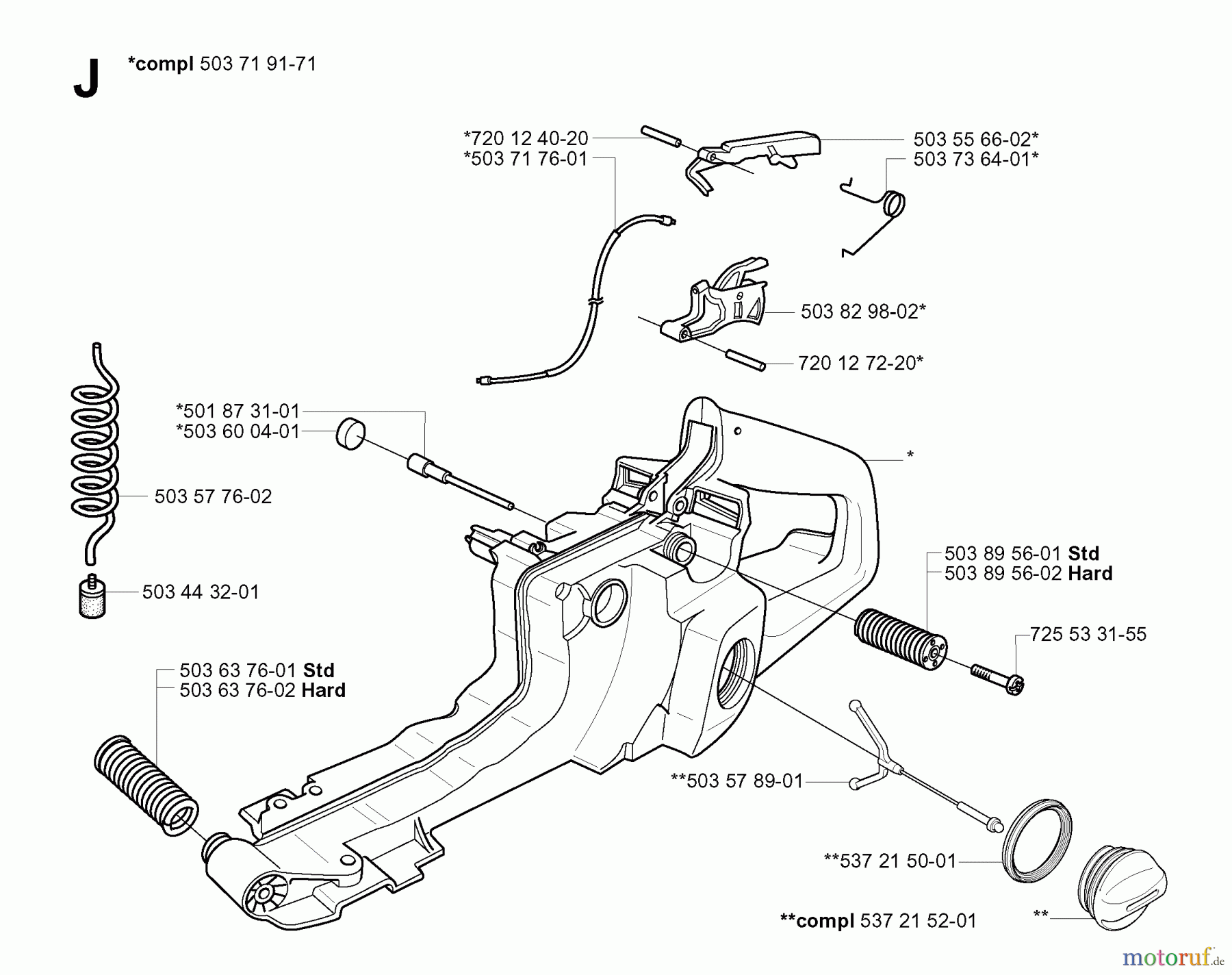  Jonsered Motorsägen CS2165 EPA - Jonsered Chainsaw (2005-05) FUEL TANK