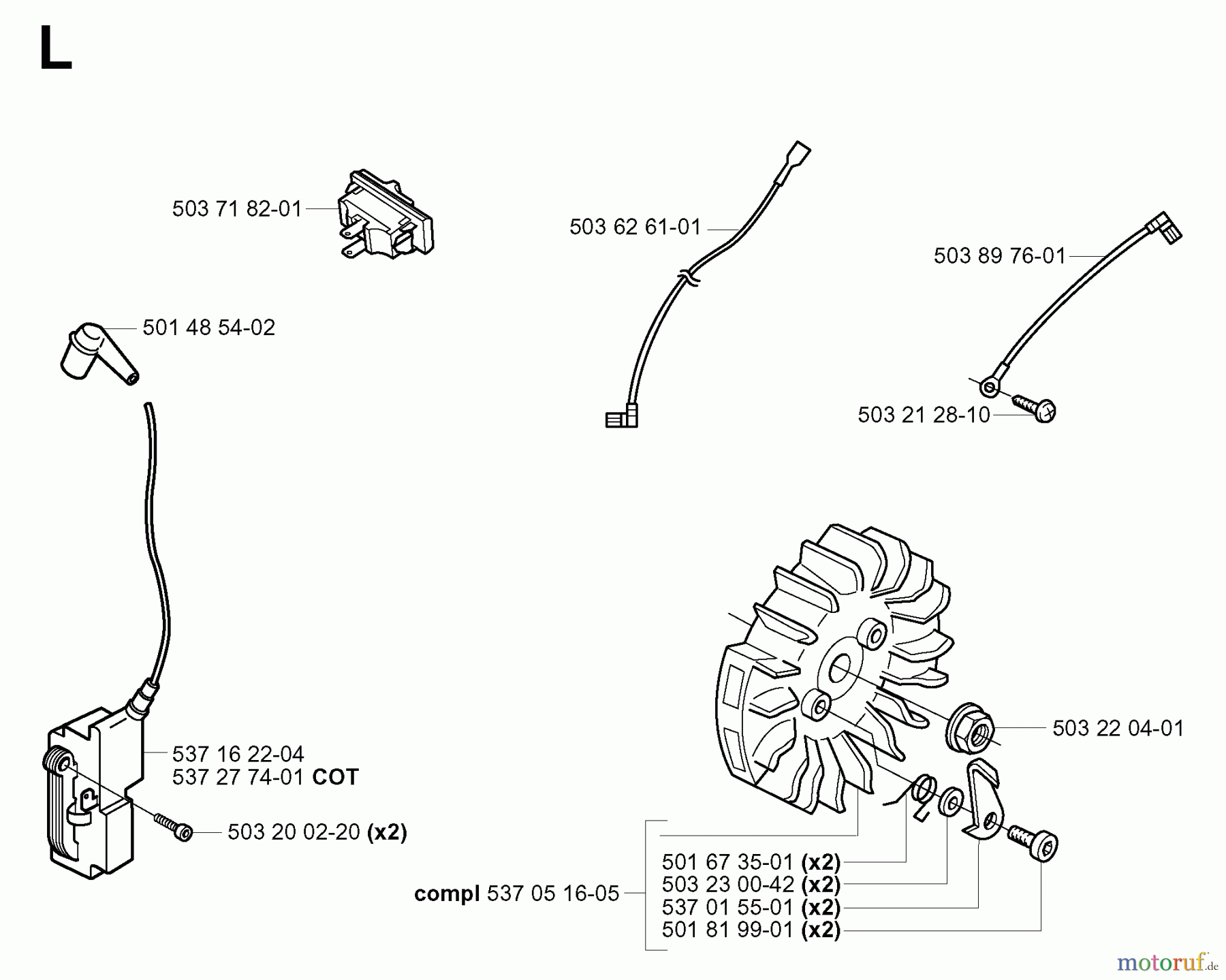  Jonsered Motorsägen CS2165 EPA - Jonsered Chainsaw (2005-05) IGNITION SYSTEM