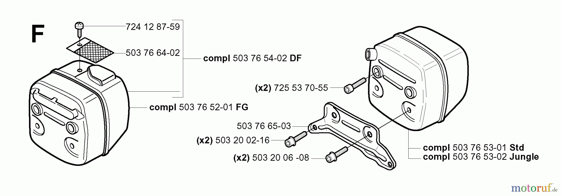  Jonsered Motorsägen CS2165 - Jonsered Chainsaw (2005-05) MUFFLER