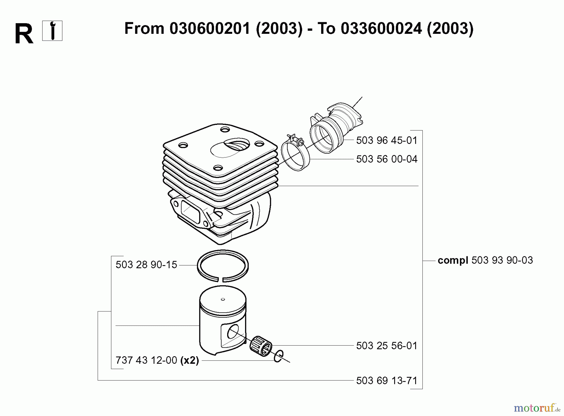 Jonsered Motorsägen CS2165 EPA - Jonsered Chainsaw (2005-05) SERVICE UPDATES