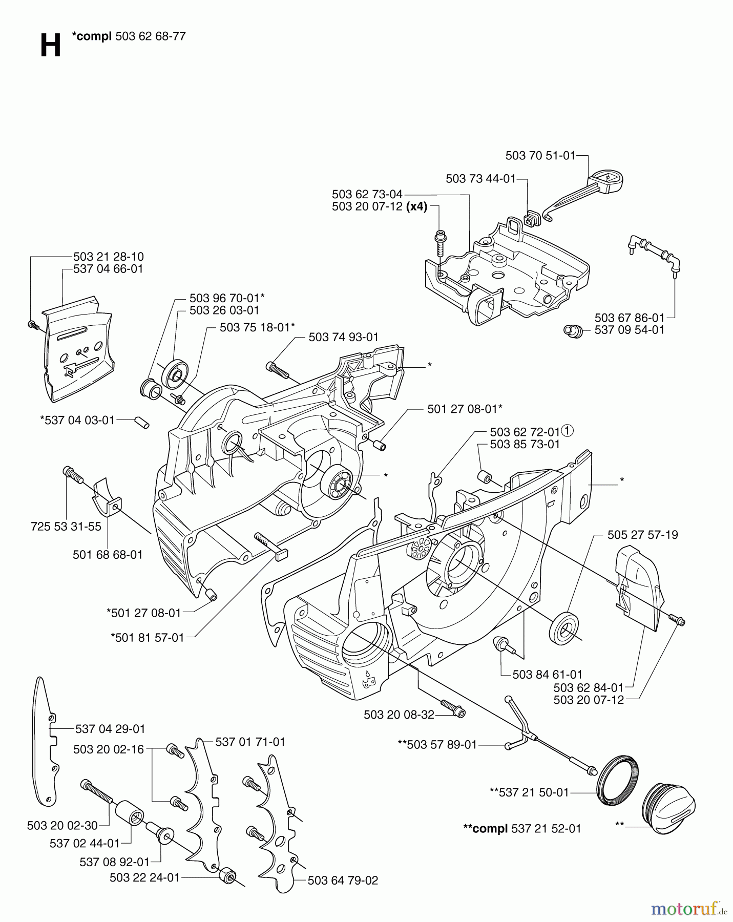  Jonsered Motorsägen CS2165 - Jonsered Chainsaw (2007-03) CRANKCASE #2