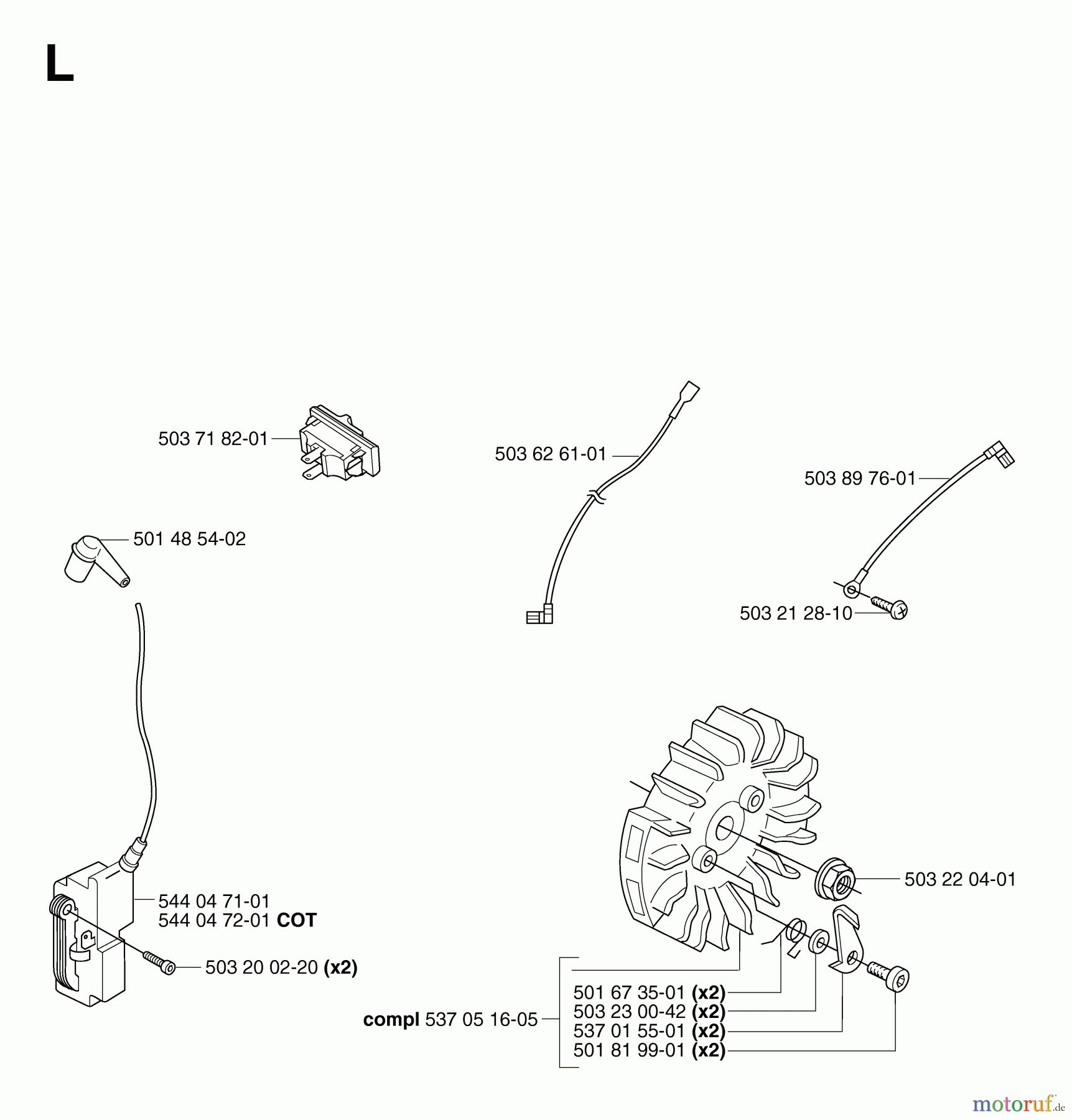 Jonsered Motorsägen CS2165 - Jonsered Chainsaw (2007-03) IGNITION SYSTEM #2