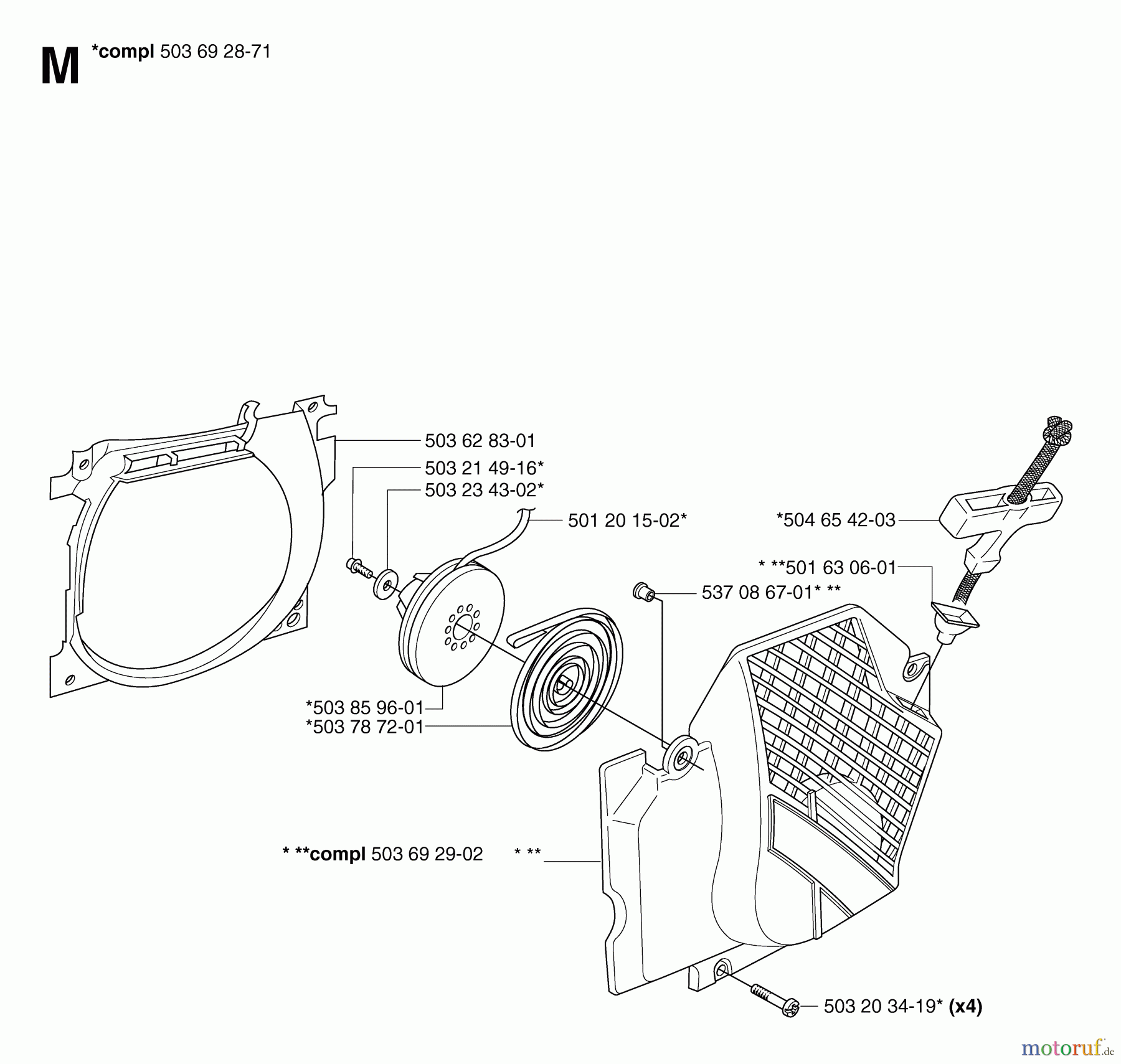  Jonsered Motorsägen CS2165 - Jonsered Chainsaw (2007-03) STARTER #1