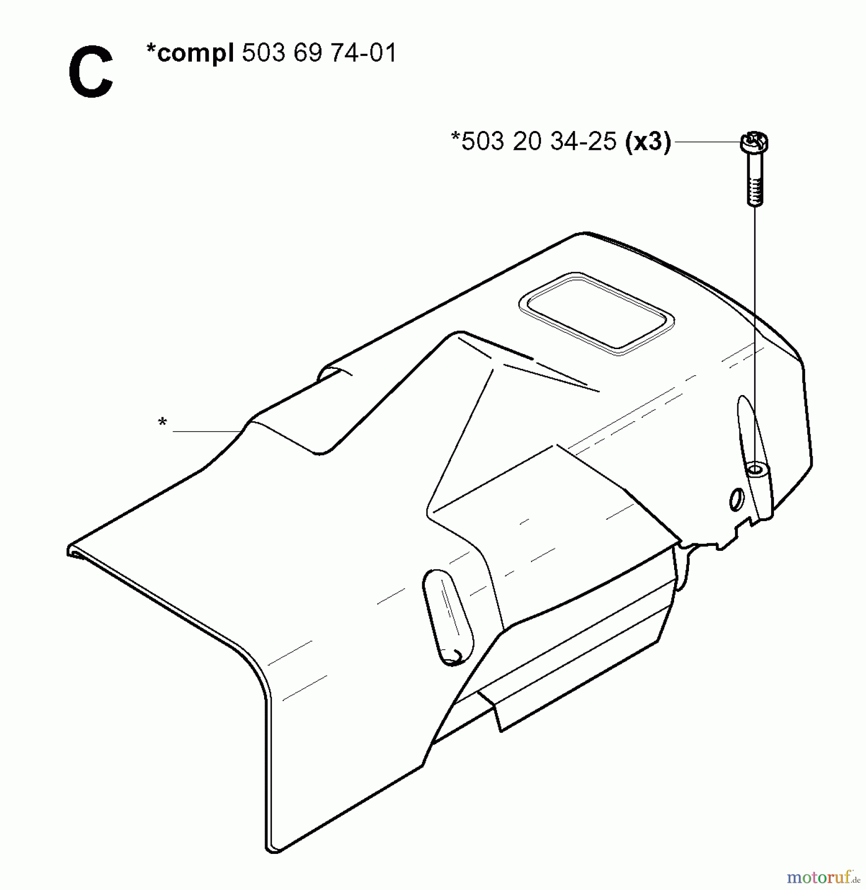  Jonsered Motorsägen CS2165 EPA - Jonsered Chainsaw (2003-06) CYLINDER COVER