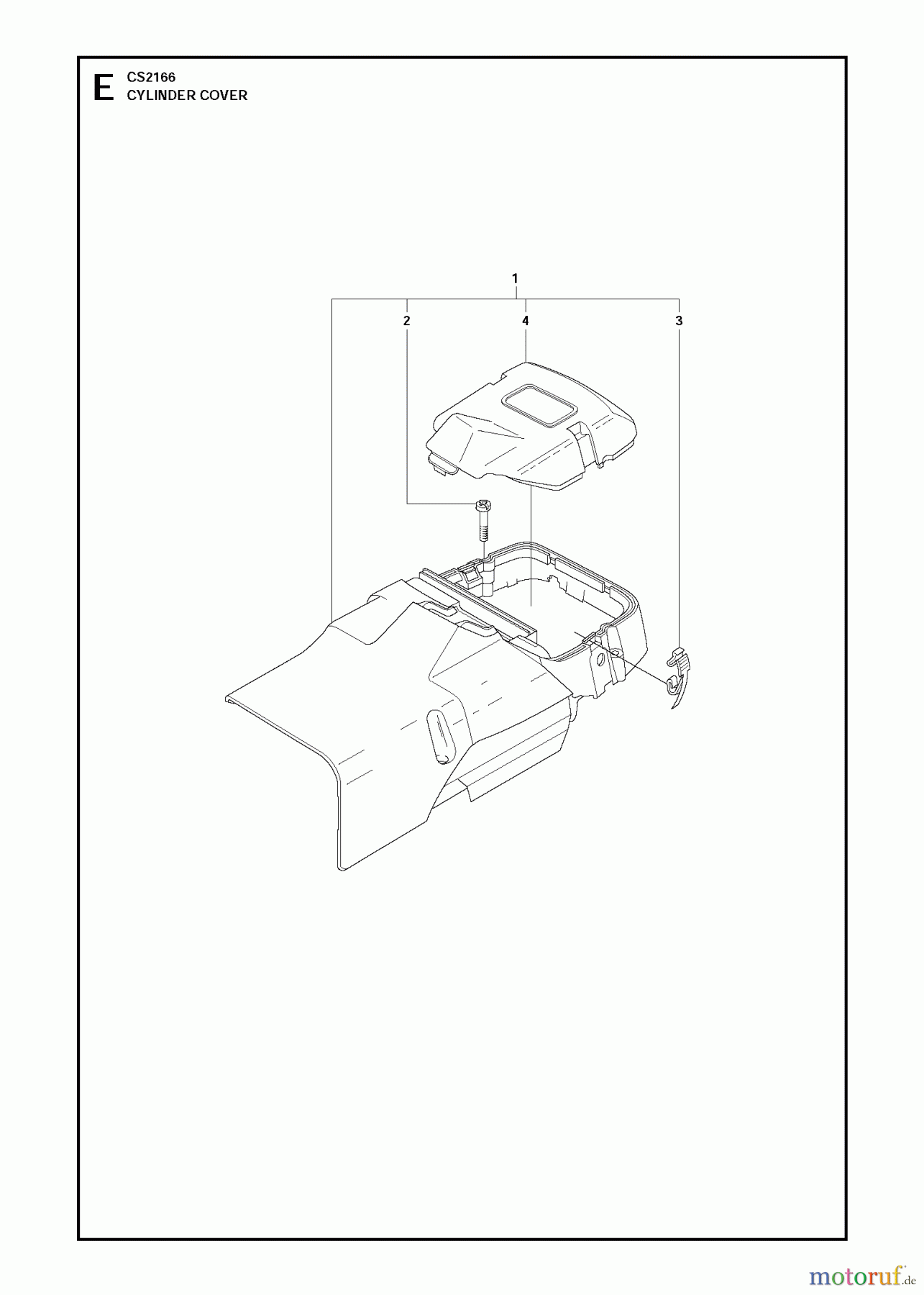  Jonsered Motorsägen CS2166 - Jonsered Chainsaw (2011-03) CYLINDER COVER