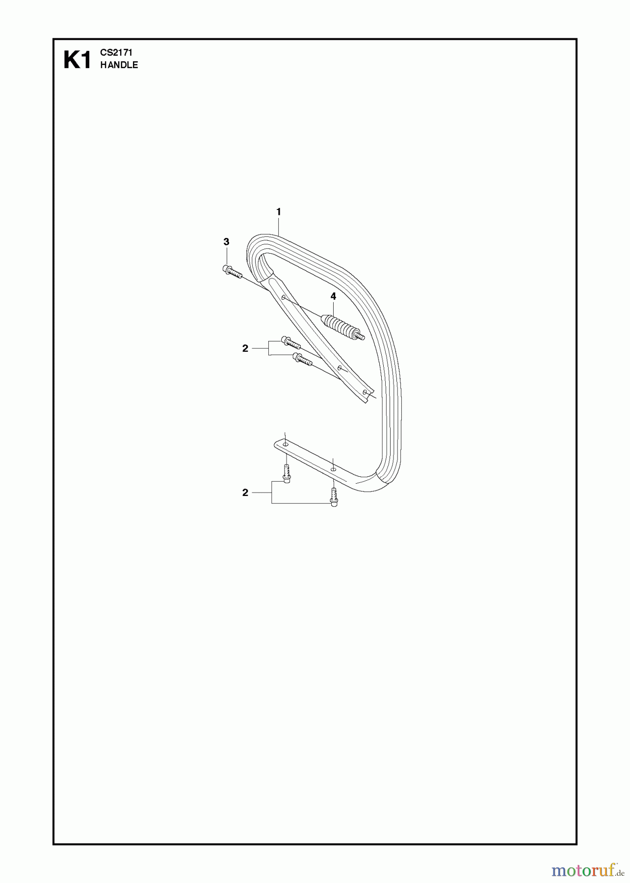 Jonsered Motorsägen CS2171 - Jonsered Chainsaw (2011-05) HANDLE #1