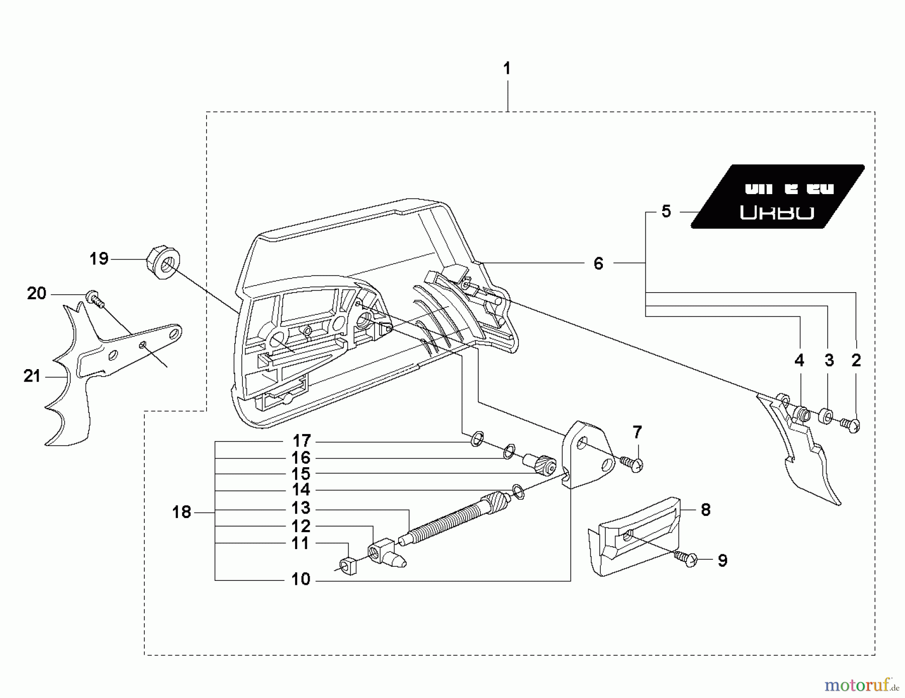  Jonsered Motorsägen CS2172 - Jonsered Chainsaw (2010-08) CLUTCH COVER #2