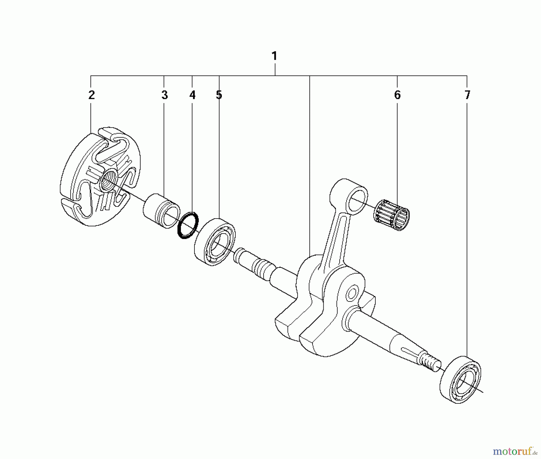 Jonsered Motorsägen CS2172 - Jonsered Chainsaw (2010-08) CRANKSHAFT