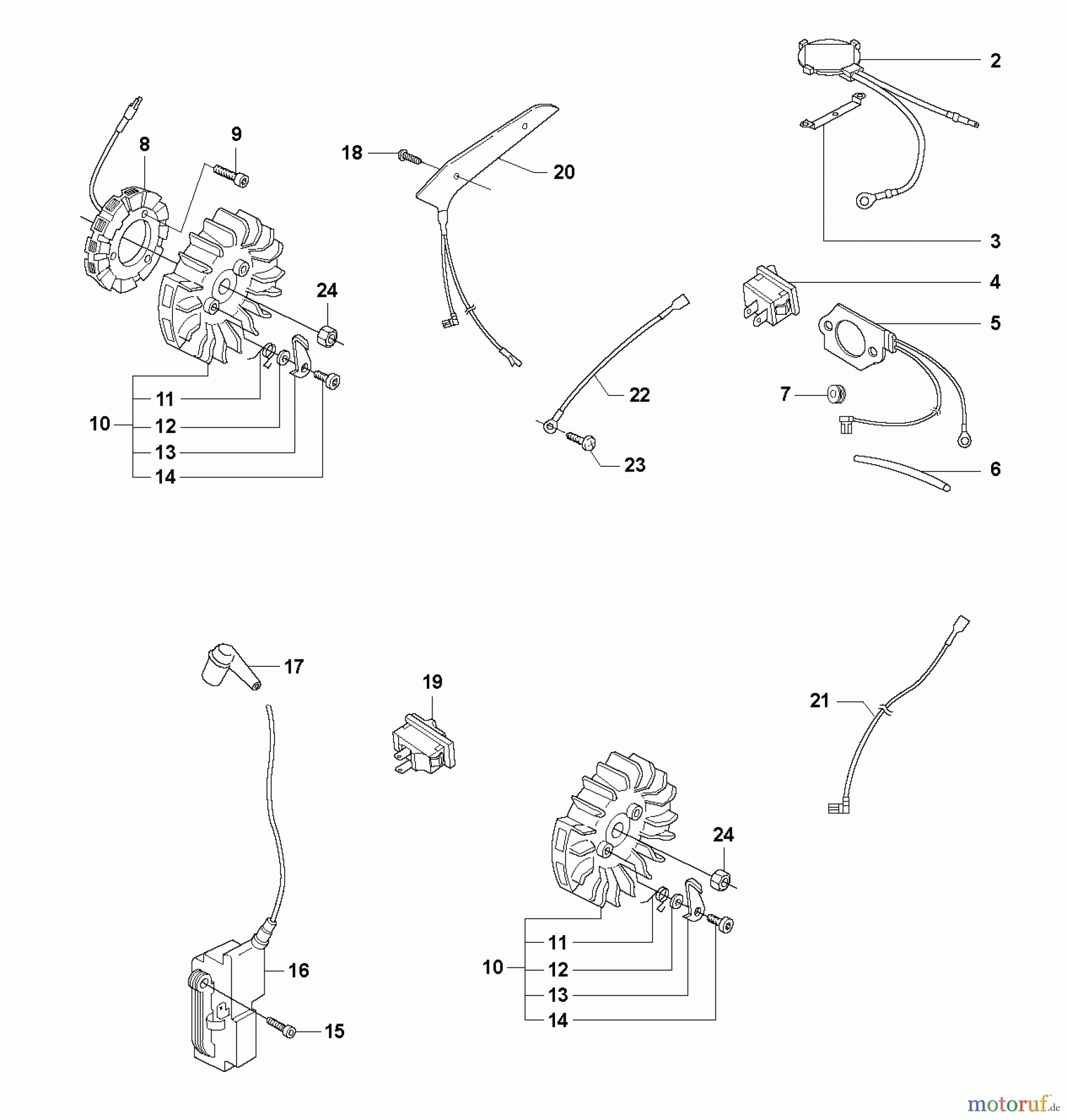 Jonsered Motorsägen CS2172 - Jonsered Chainsaw (2010-08) IGNITION SYSTEM