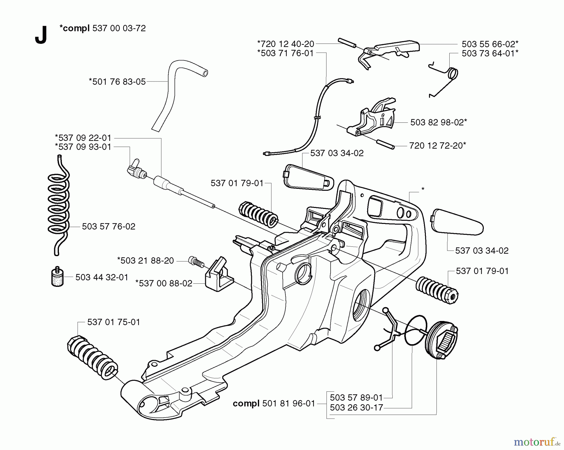 Jonsered Motorsägen CS2186 - Jonsered Chainsaw (2002-08) FUEL TANK