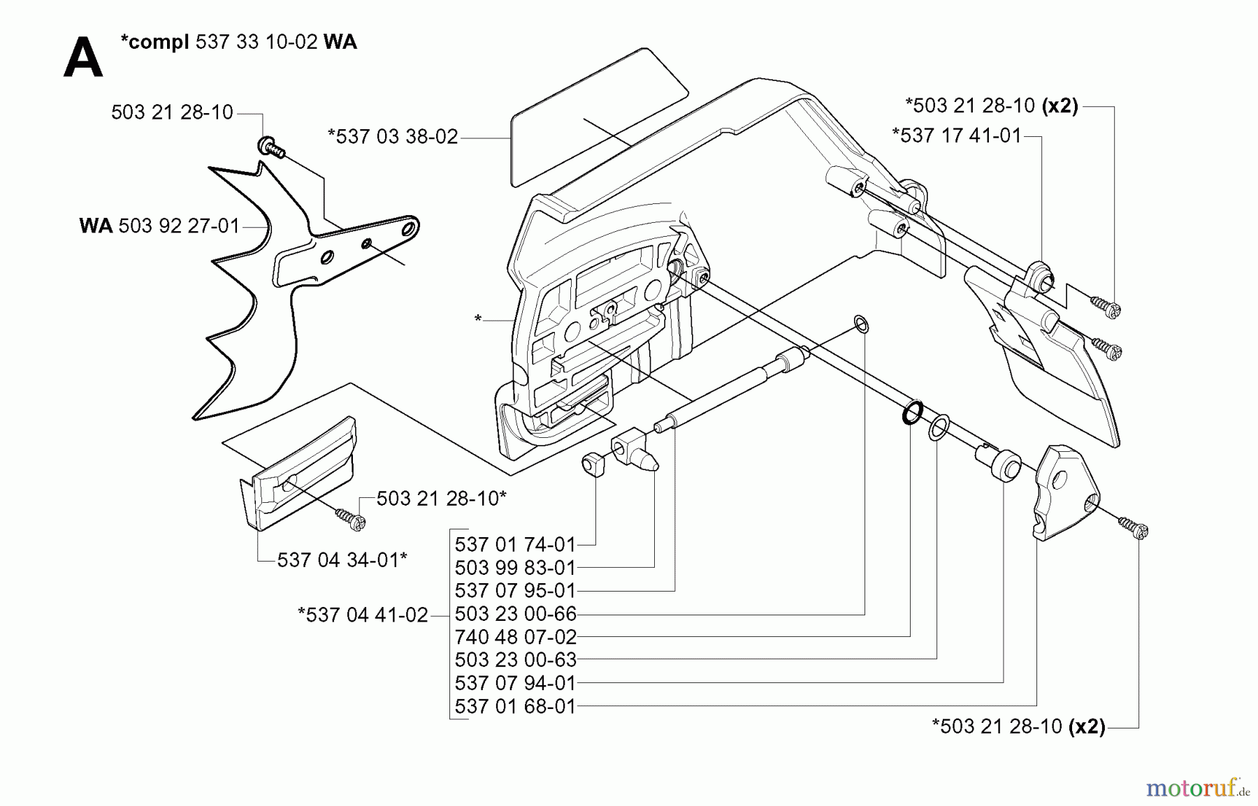 Jonsered Motorsägen CS2186 EPA - Jonsered Chainsaw (2005-03) CHAIN BRAKE #2