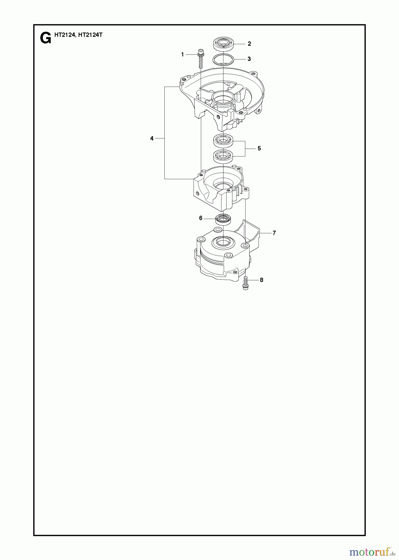 Jonsered Heckenscheren HT2124 - Jonsered Hedge Trimmer (2010-02) CRANKCASE