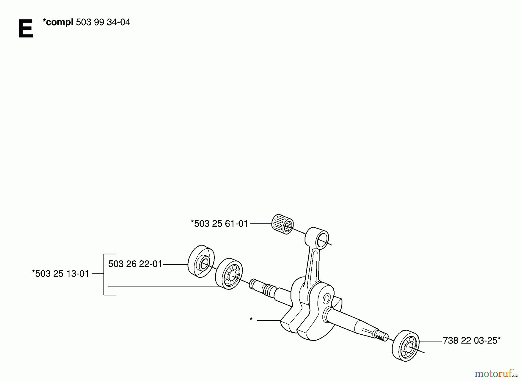 Jonsered Motorsägen CS2186 - Jonsered Chainsaw (2007-01) CRANKSHAFT