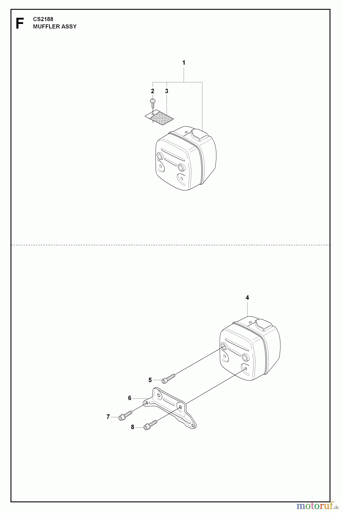 Jonsered Motorsägen CS2188 EPA - Jonsered Chainsaw (2009-05) MUFFLER