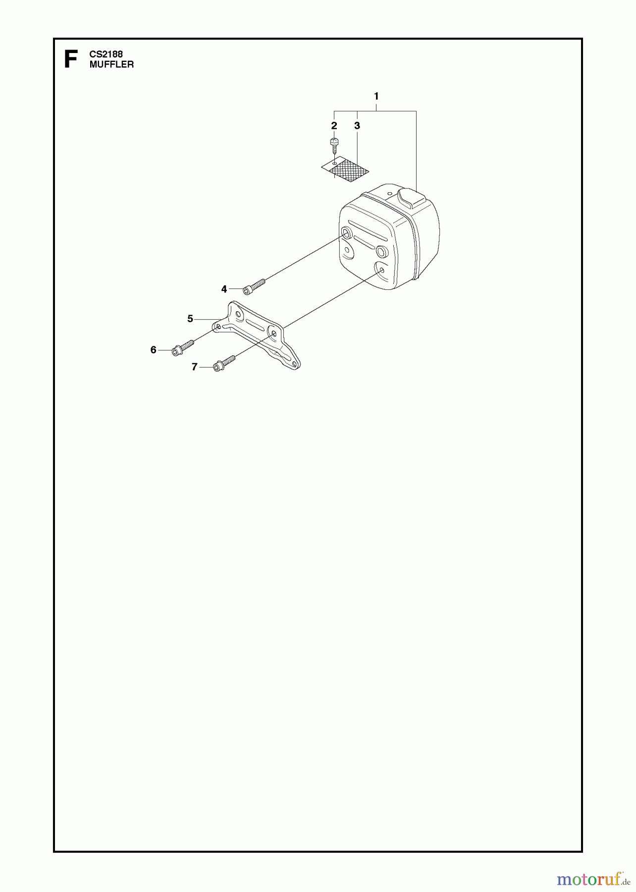 Jonsered Motorsägen CS2188 - Jonsered Chainsaw (2011-05) MUFFLER