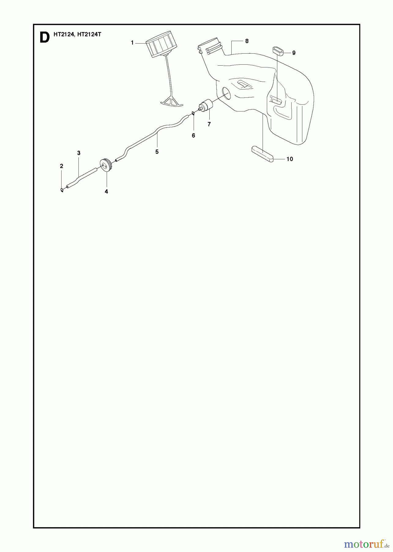 Jonsered Heckenscheren HT2124 - Jonsered Hedge Trimmer (2010-02) FUEL TANK