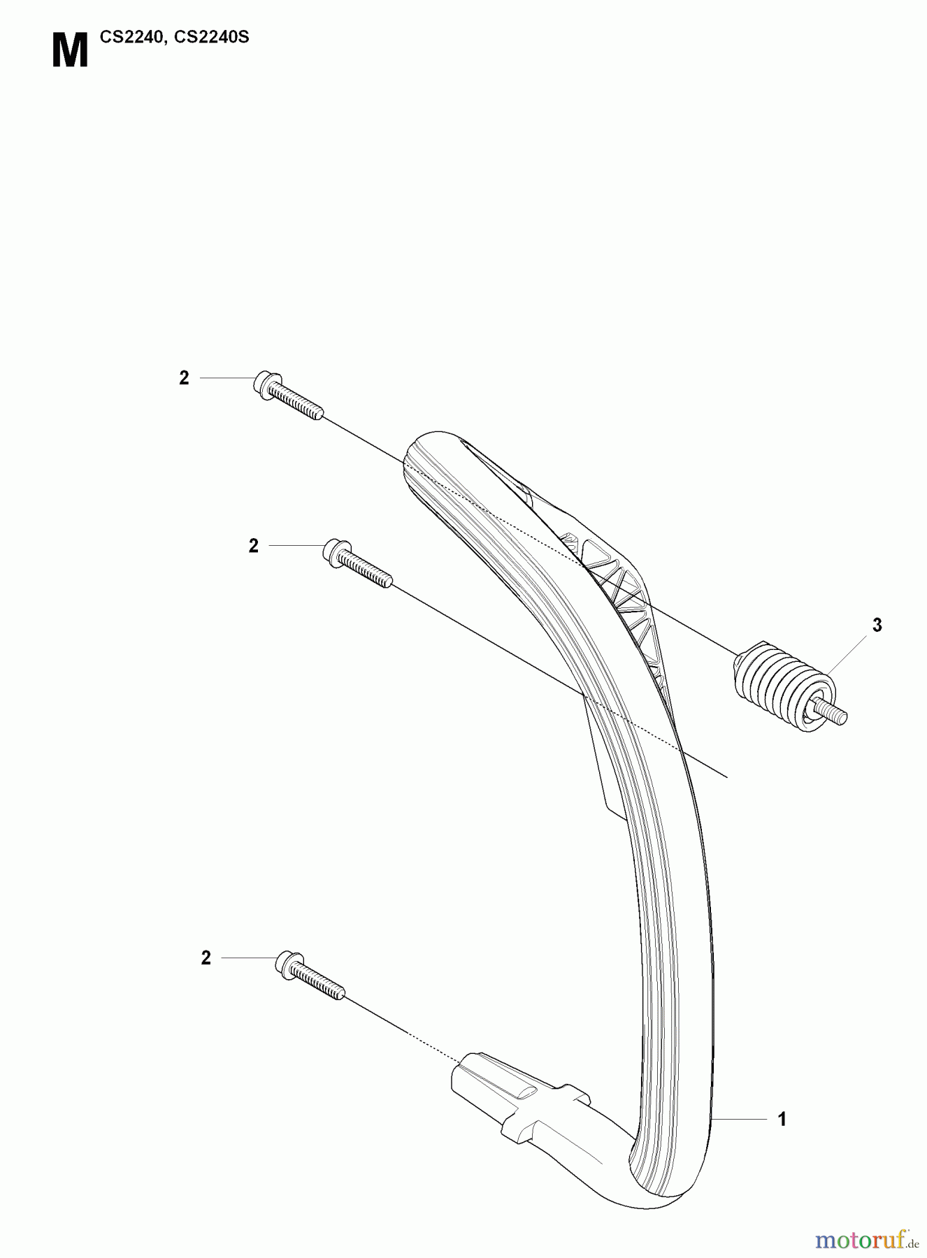 Jonsered Motorsägen CS2240 - Jonsered Chainsaw (2009-02) HANDLE
