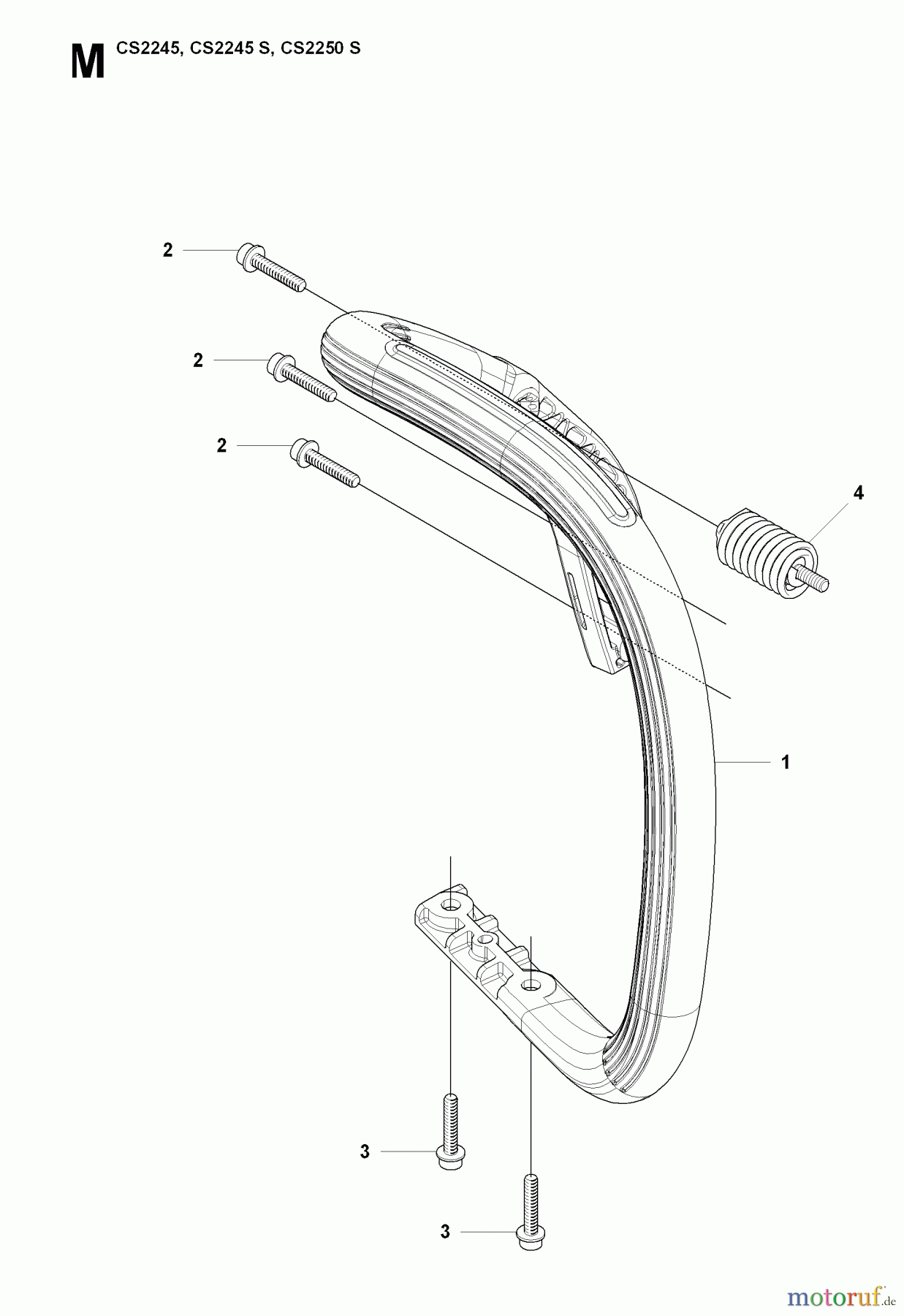 Jonsered Motorsägen CS2245 - Jonsered Chainsaw (2008-09) HANDLE