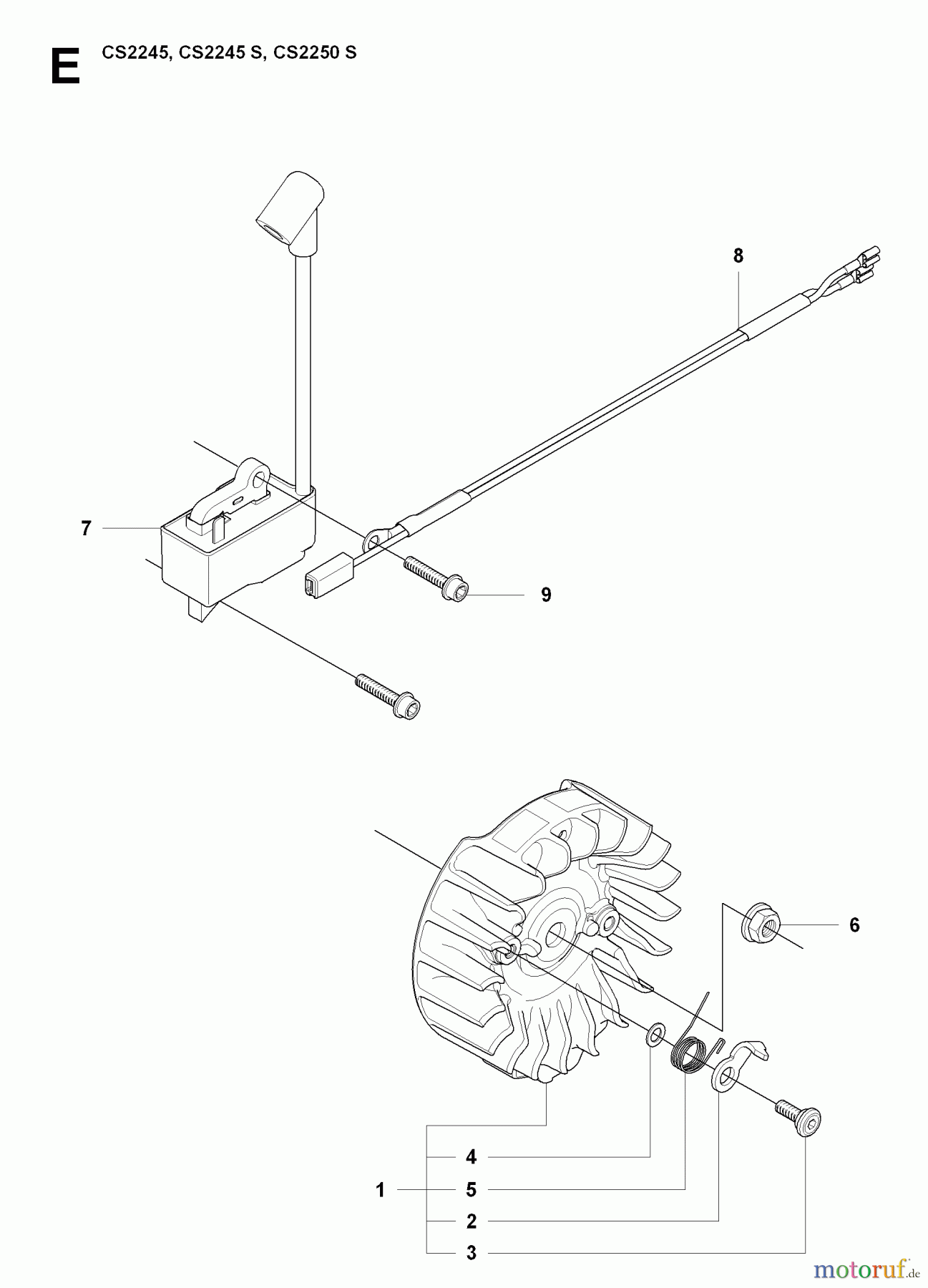 Jonsered Motorsägen CS2245 - Jonsered Chainsaw (2008-09) IGNITION SYSTEM